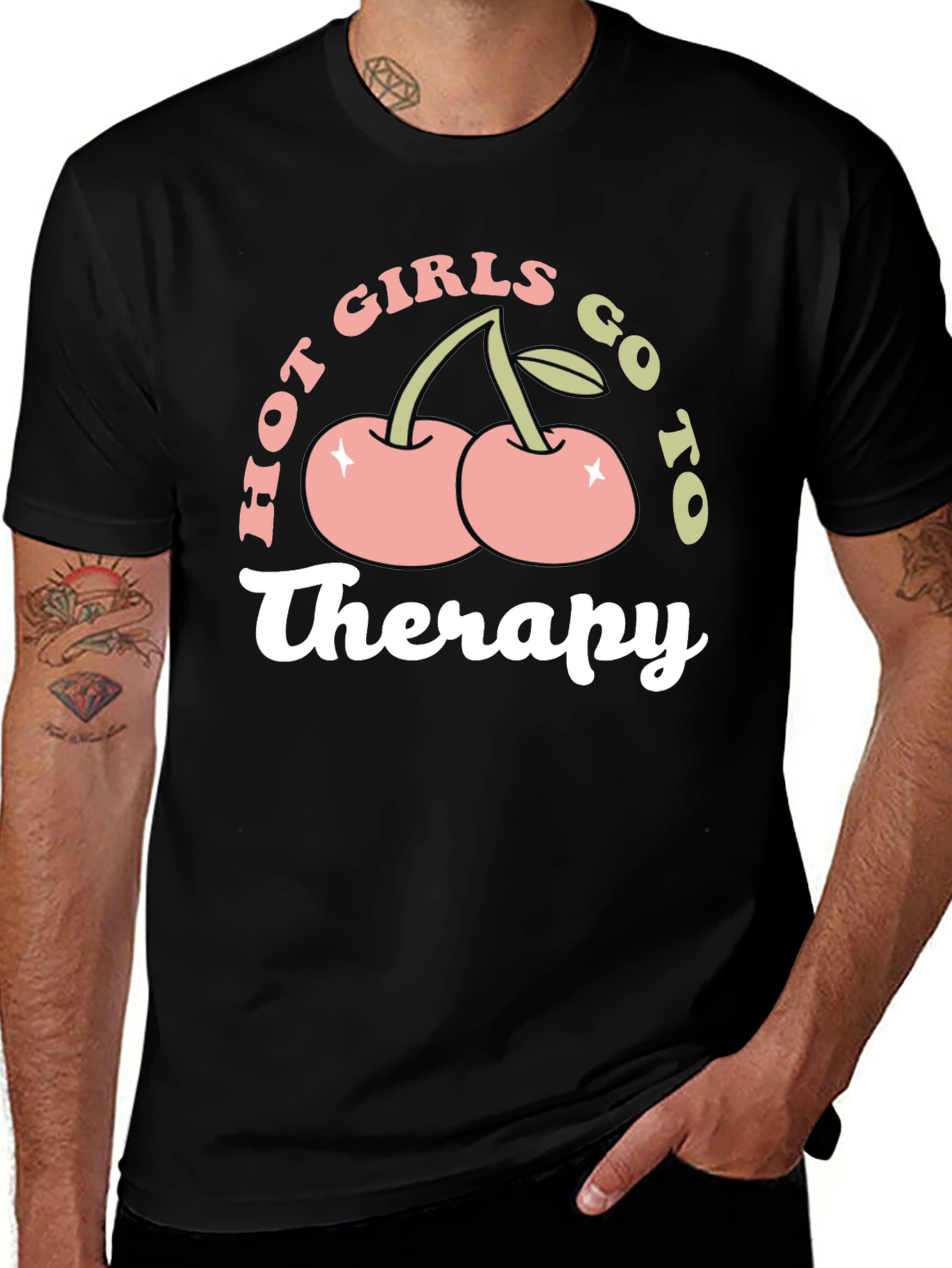 Hot Girls Go To Therapy T-Shirt Funny Graphic Tee