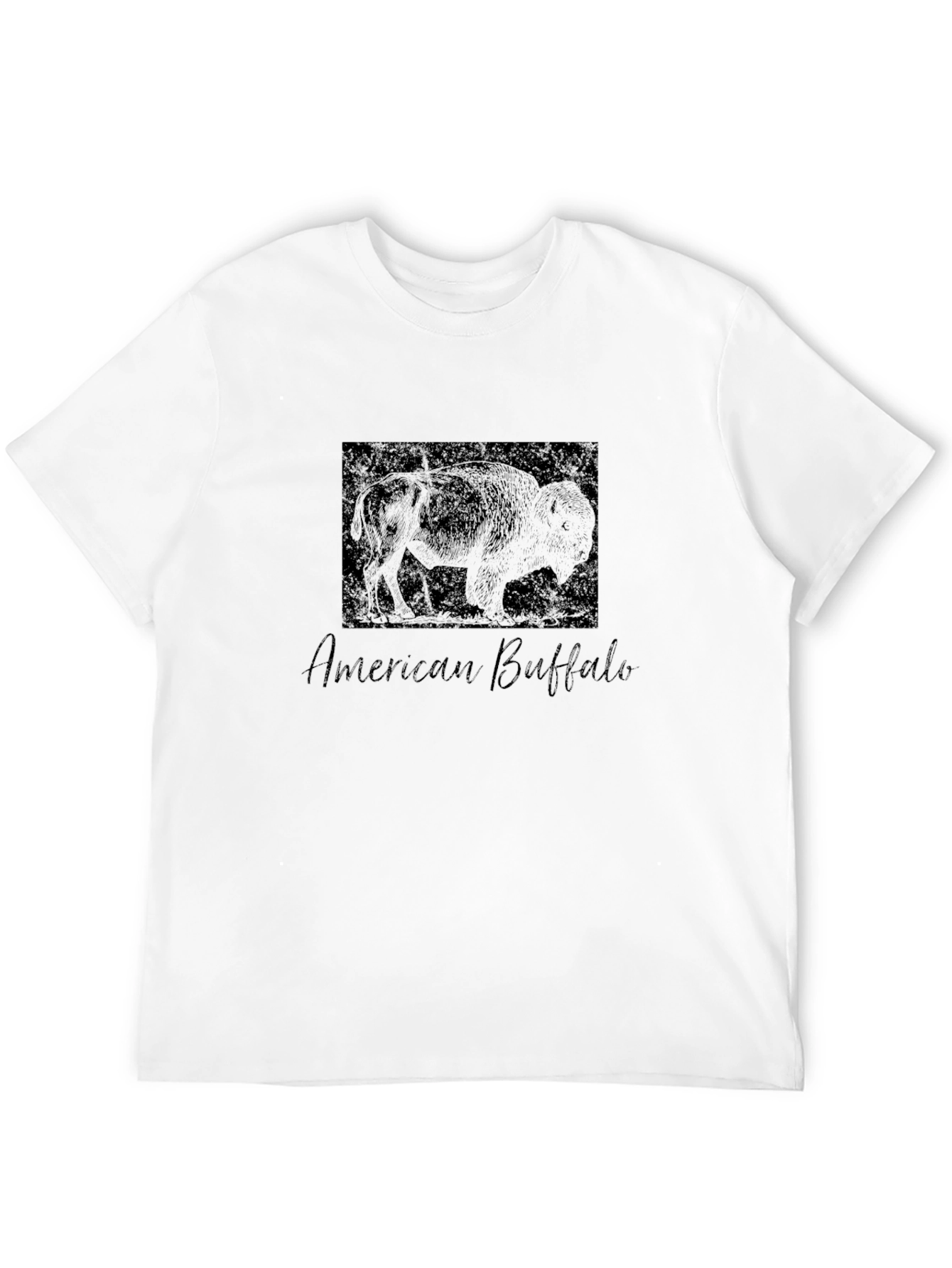 American Buffalo Graphic Tee - Black Cotton T-Shirt