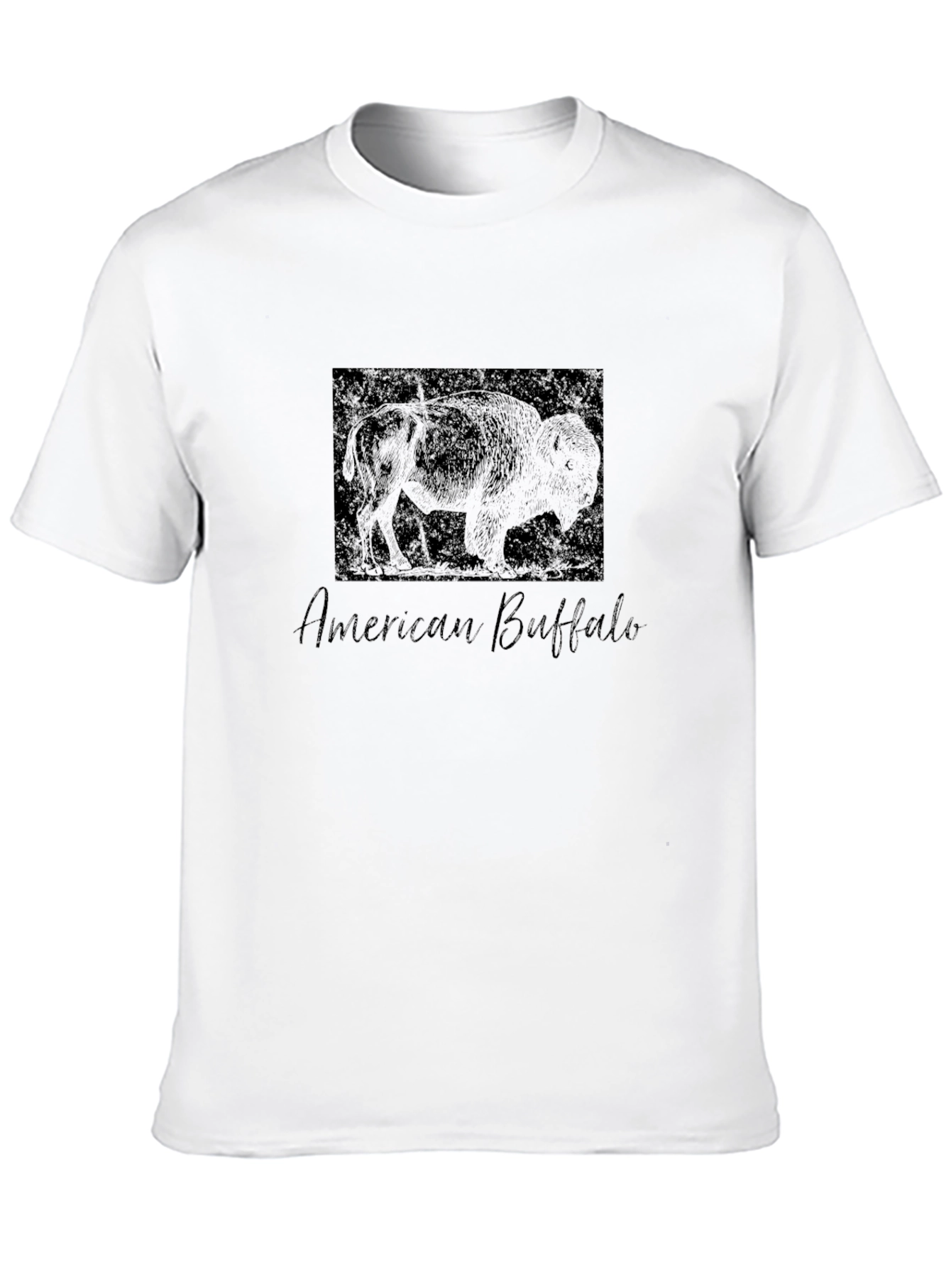 American Buffalo Graphic Tee - Black Cotton T-Shirt