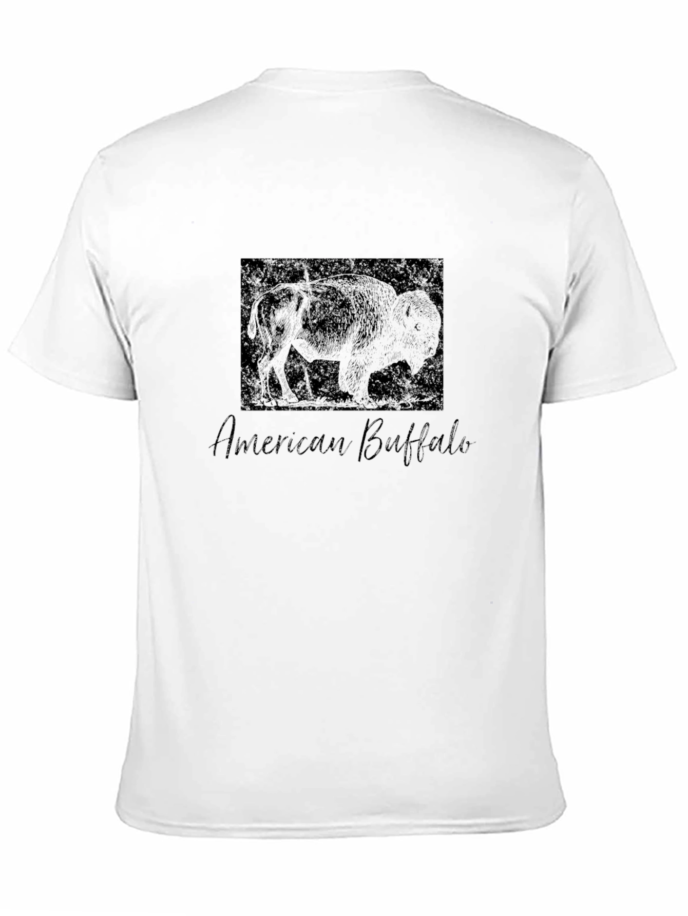 American Buffalo Graphic Tee - Black Cotton T-Shirt