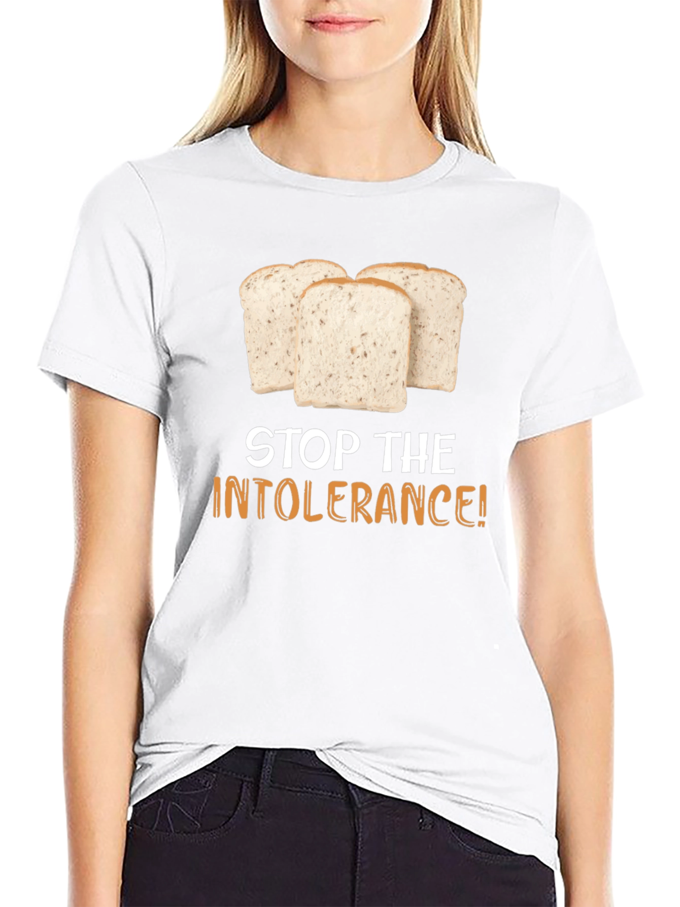 Stop the Intolerance T-Shirt - Gluten Humor Tee