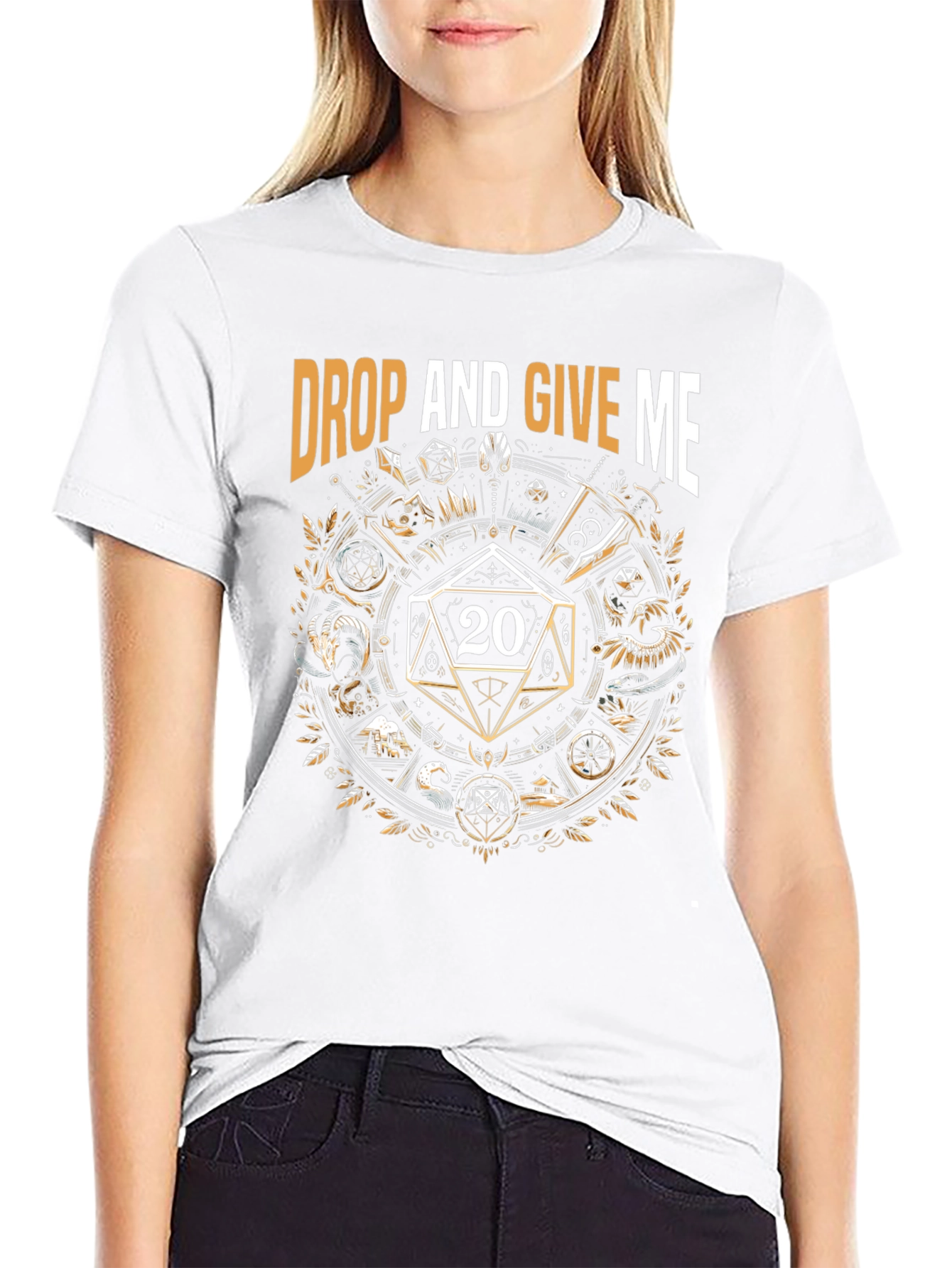 Drop and Give Me 20 Black Graphic Tee