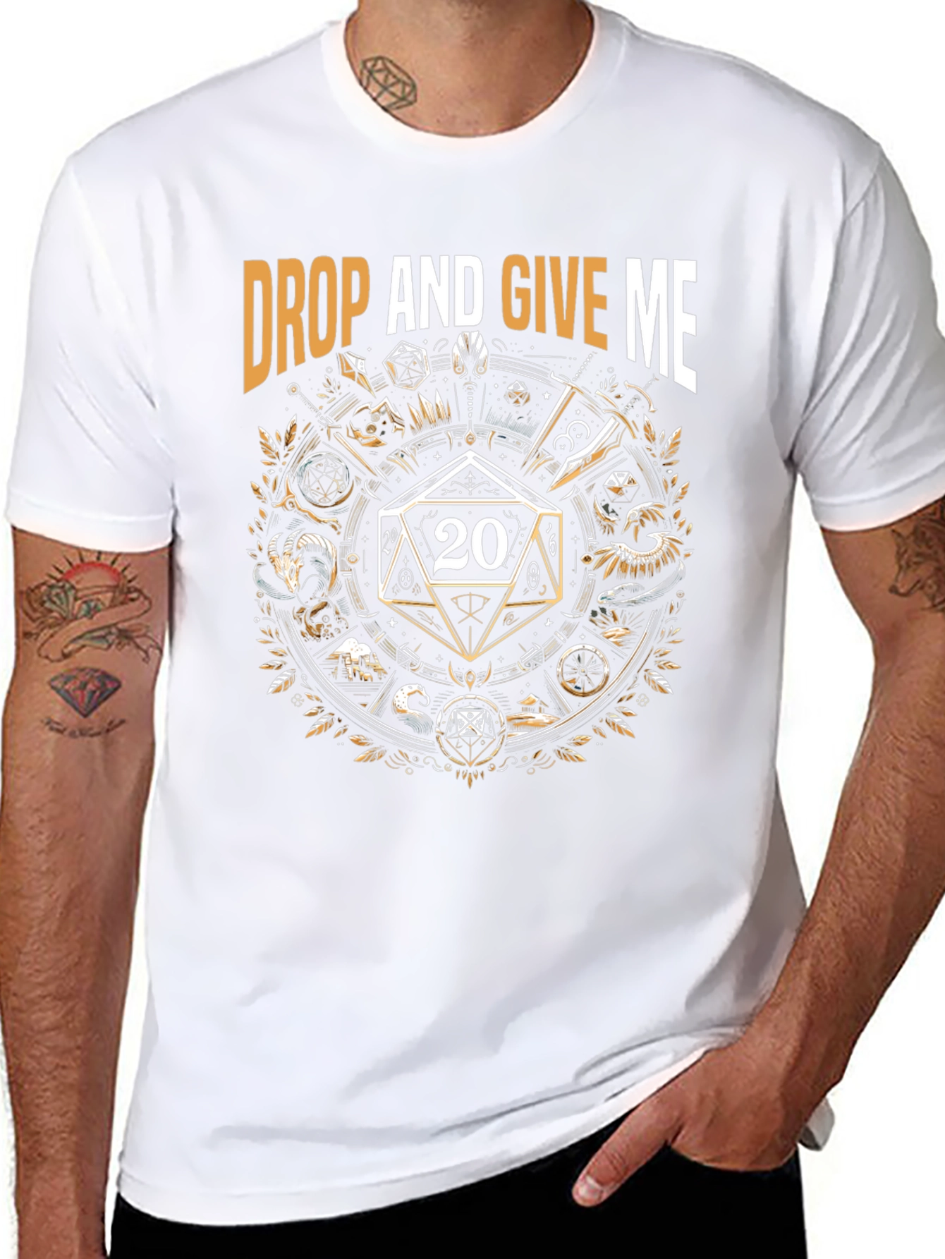 Drop and Give Me 20 Black Graphic Tee