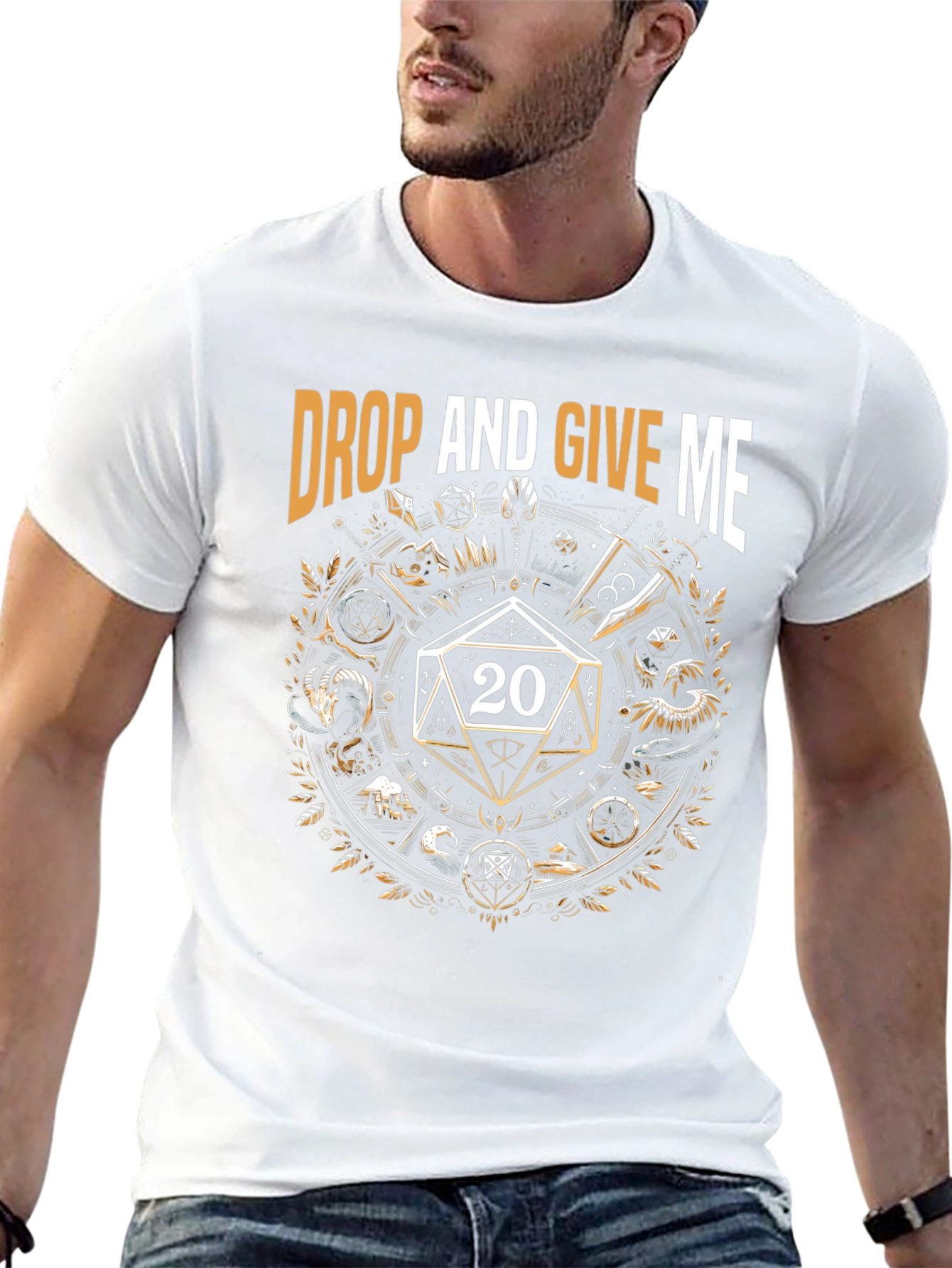 Drop and Give Me 20 Black Graphic Tee