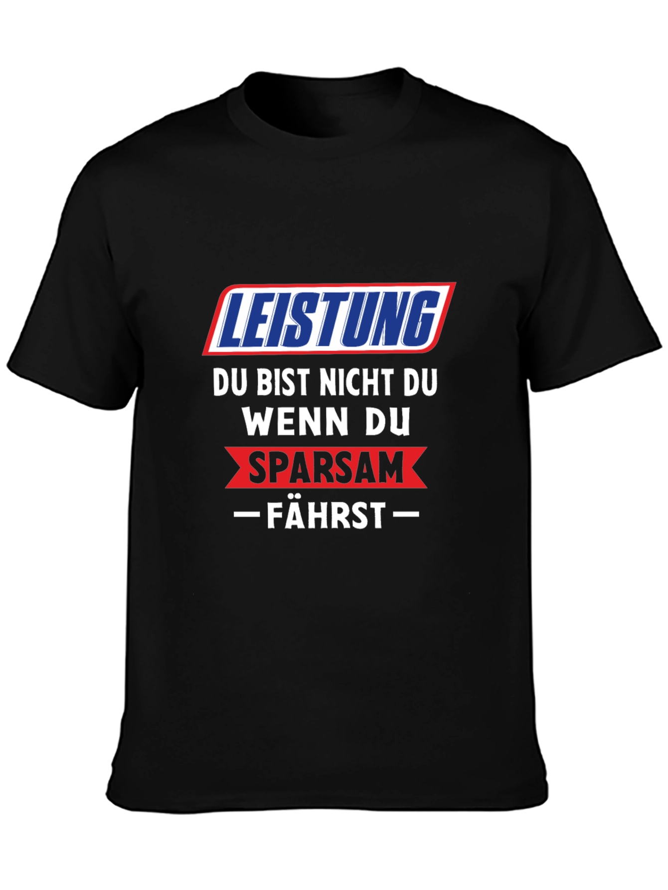 Leistung Sparsam Graphic Tee - Mens Black T-Shirt
