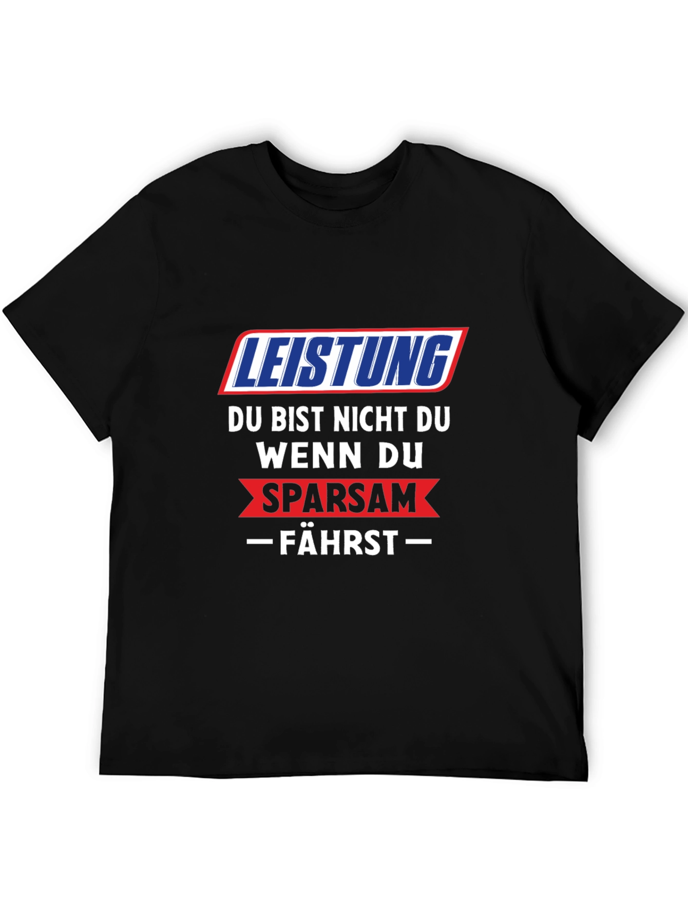 Leistung Sparsam Graphic Tee - Mens Black T-Shirt