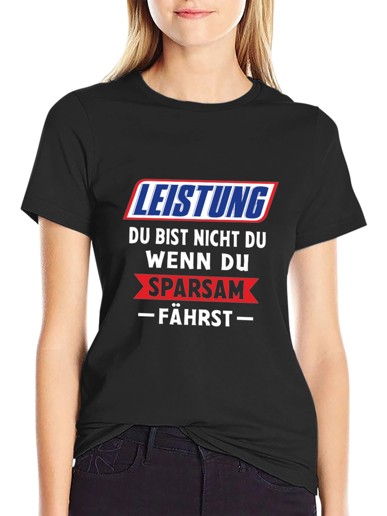Leistung Sparsam Graphic Tee - Mens Black T-Shirt