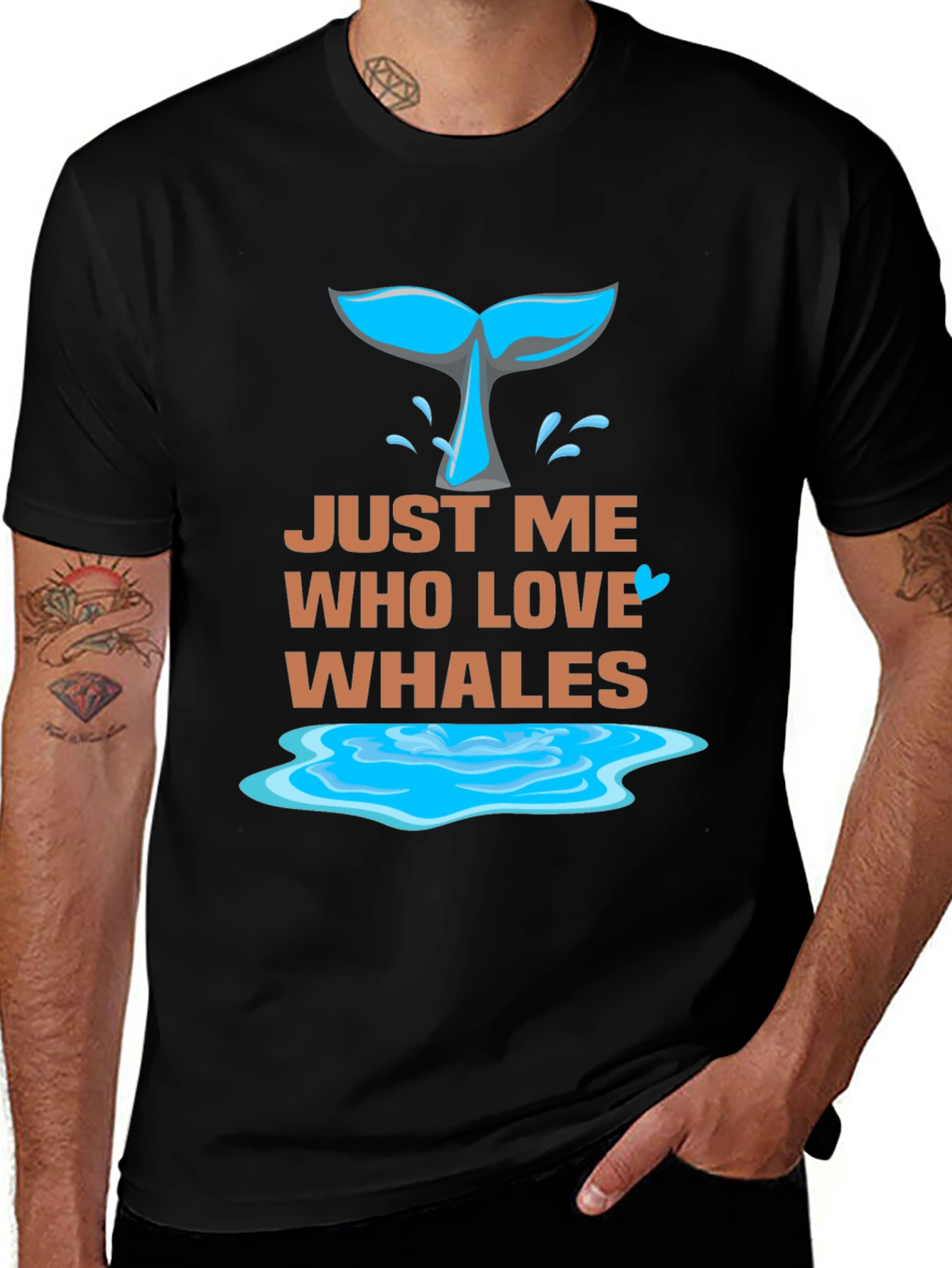 Just Me Who Love Whales Graphic Tee