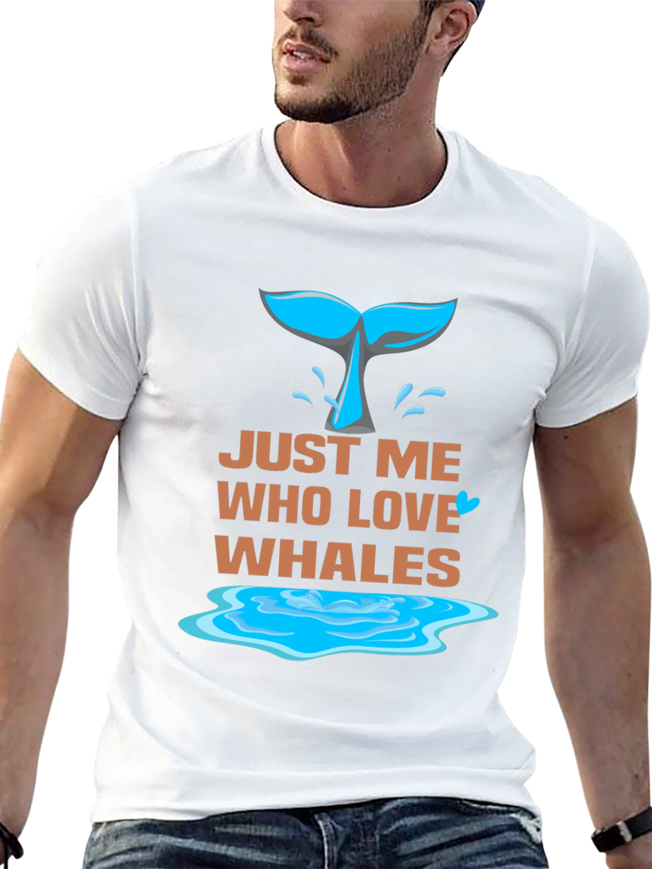 Just Me Who Love Whales Graphic Tee