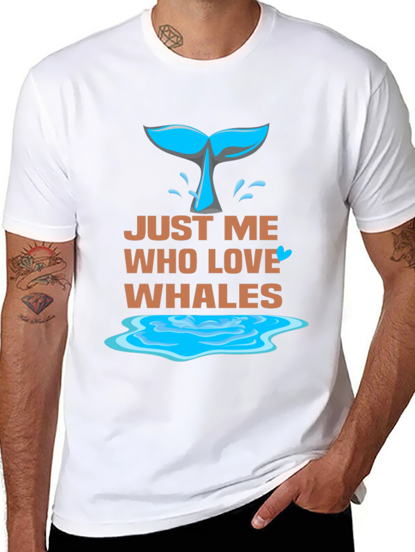 Just Me Who Love Whales Graphic Tee