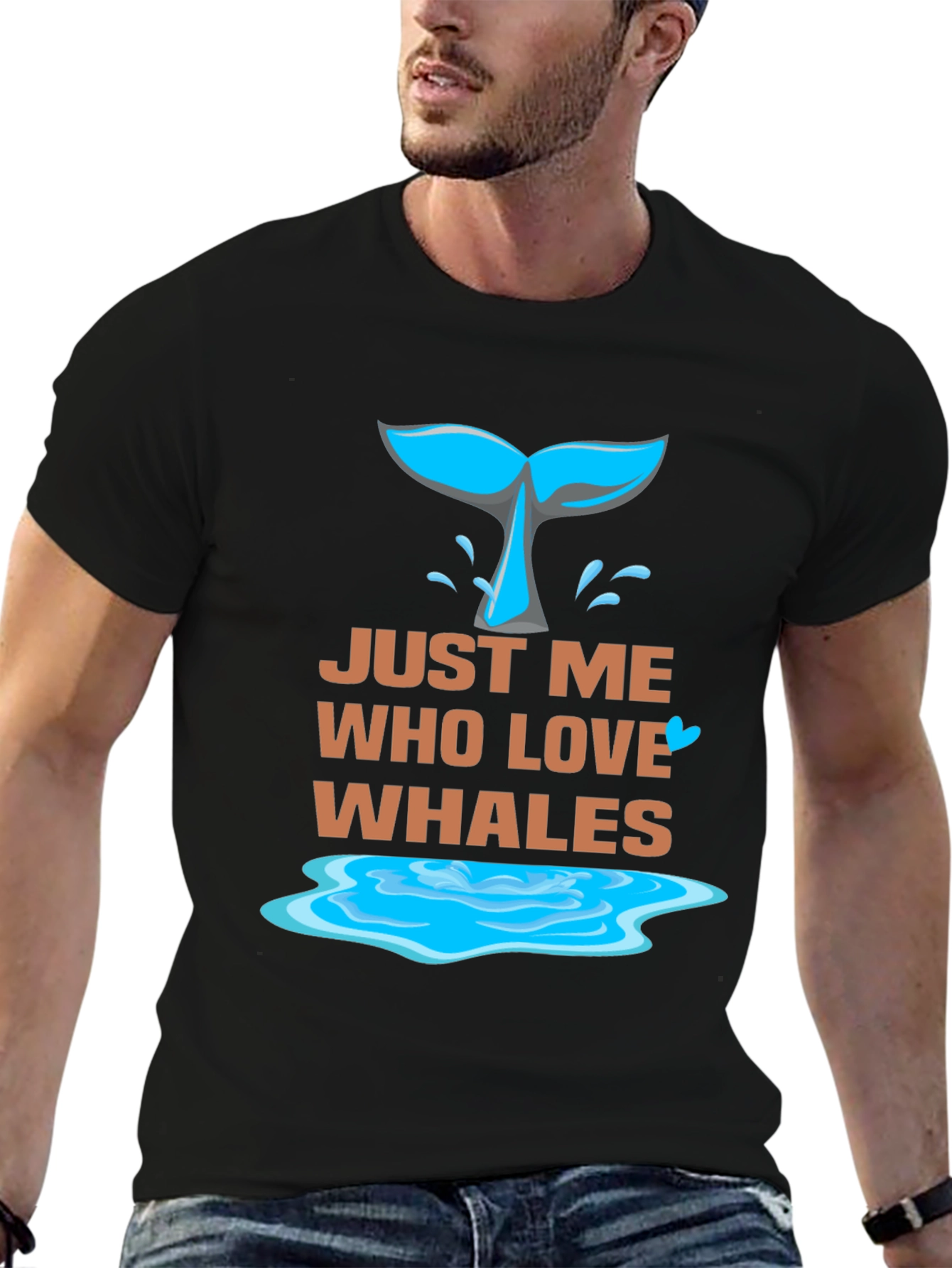 Just Me Who Love Whales Graphic Tee