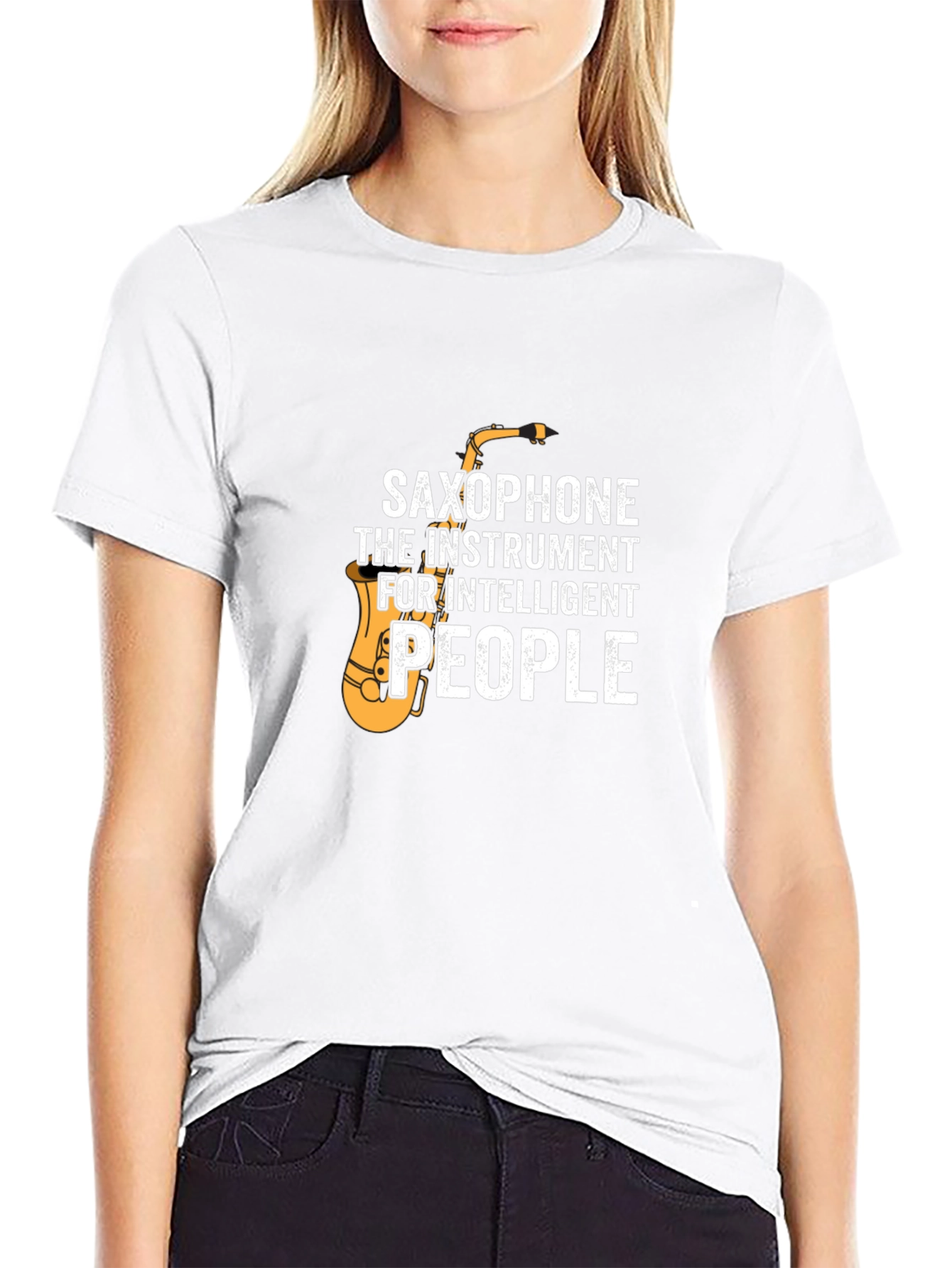 Saxophone Intelligent People Graphic T-Shirt