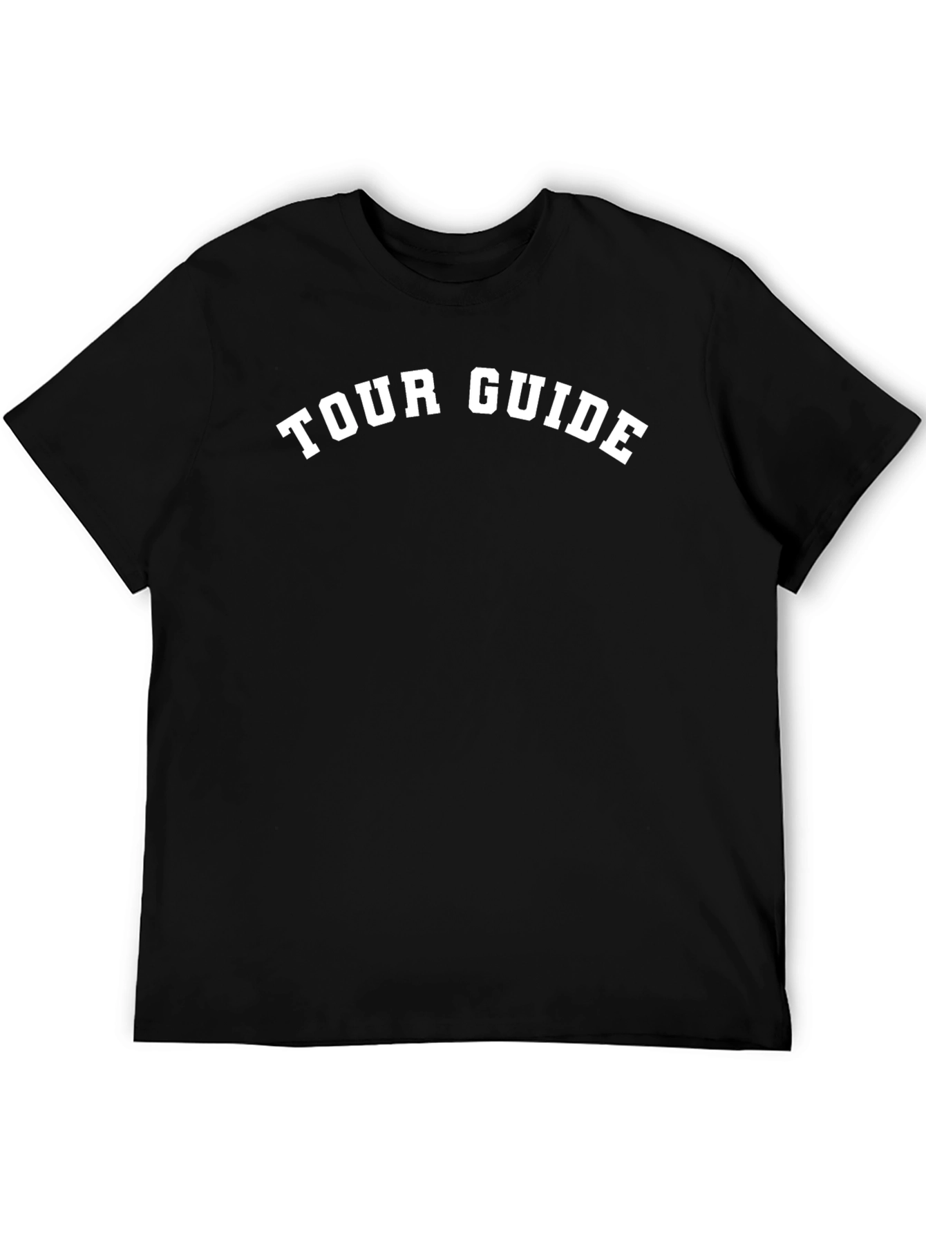 Tour Guide Graphic Tee - Black Crew Neck T-Shirt