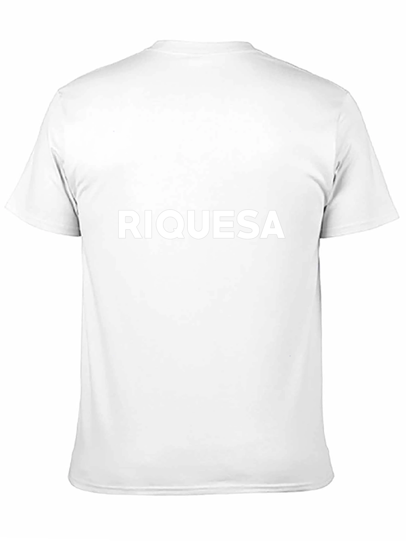 Riquesa Black Crew Neck T-Shirt Casual Streetwear