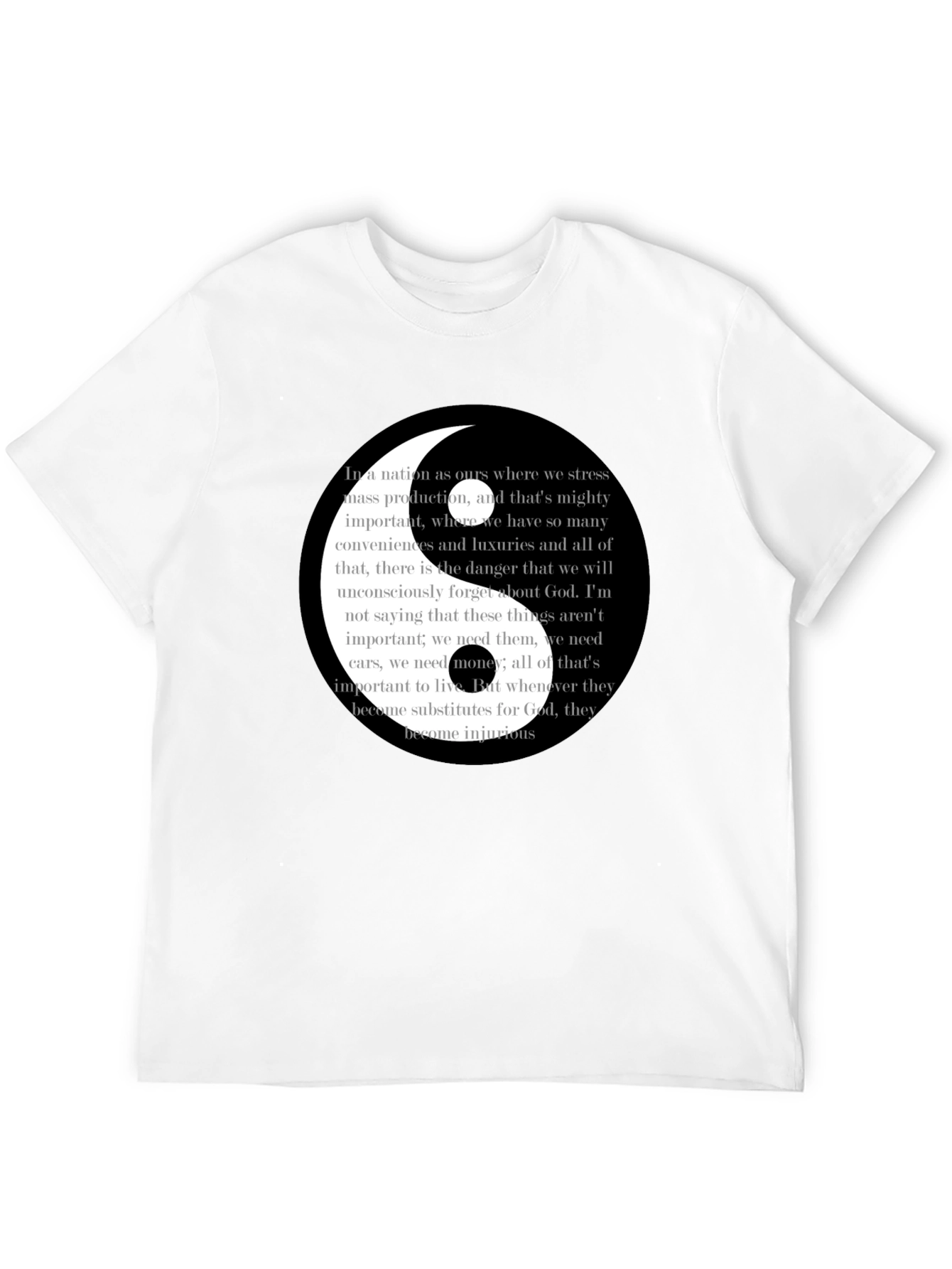 Yin Yang Spiritual Quote Graphic Tee