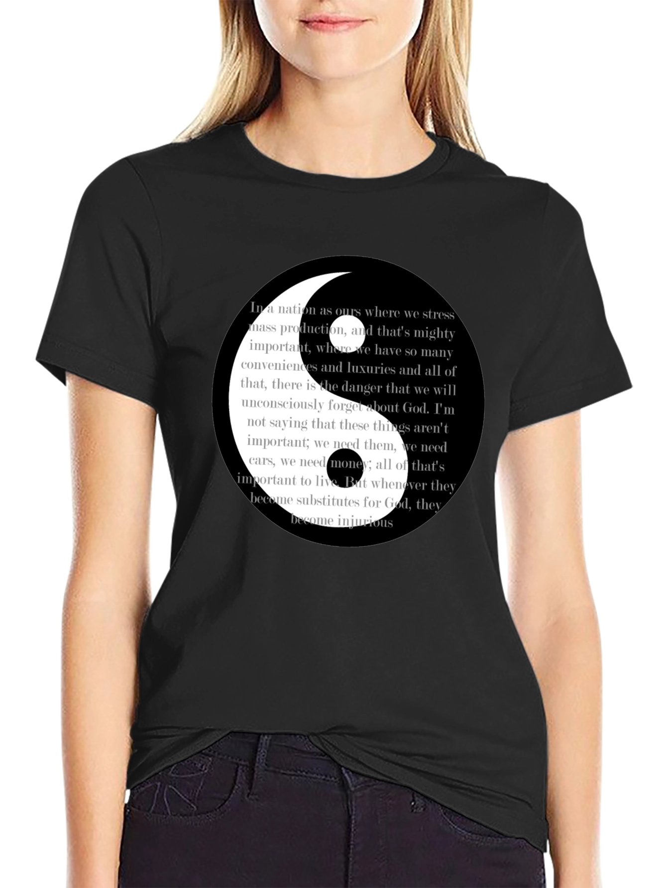 Yin Yang Spiritual Quote Graphic Tee