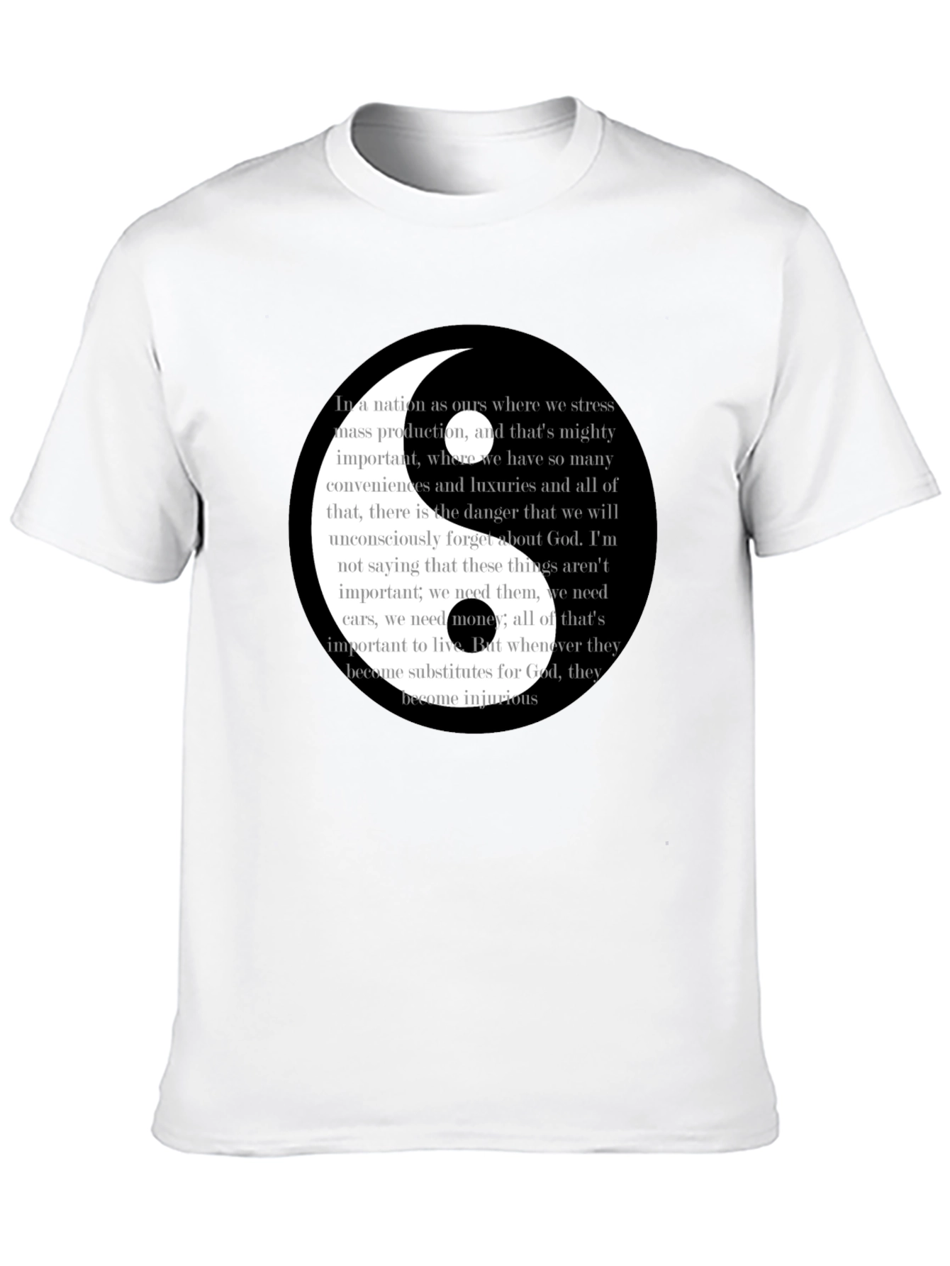 Yin Yang Spiritual Quote Graphic Tee