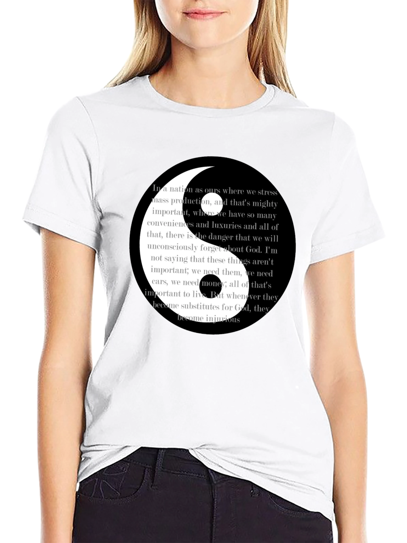 Yin Yang Spiritual Quote Graphic Tee