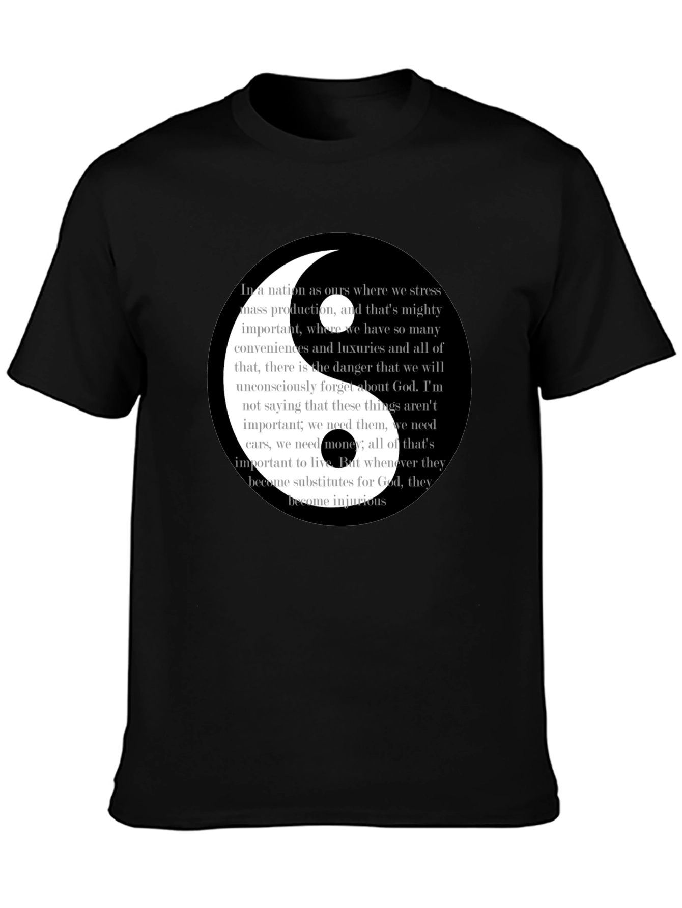 Yin Yang Spiritual Quote Graphic Tee