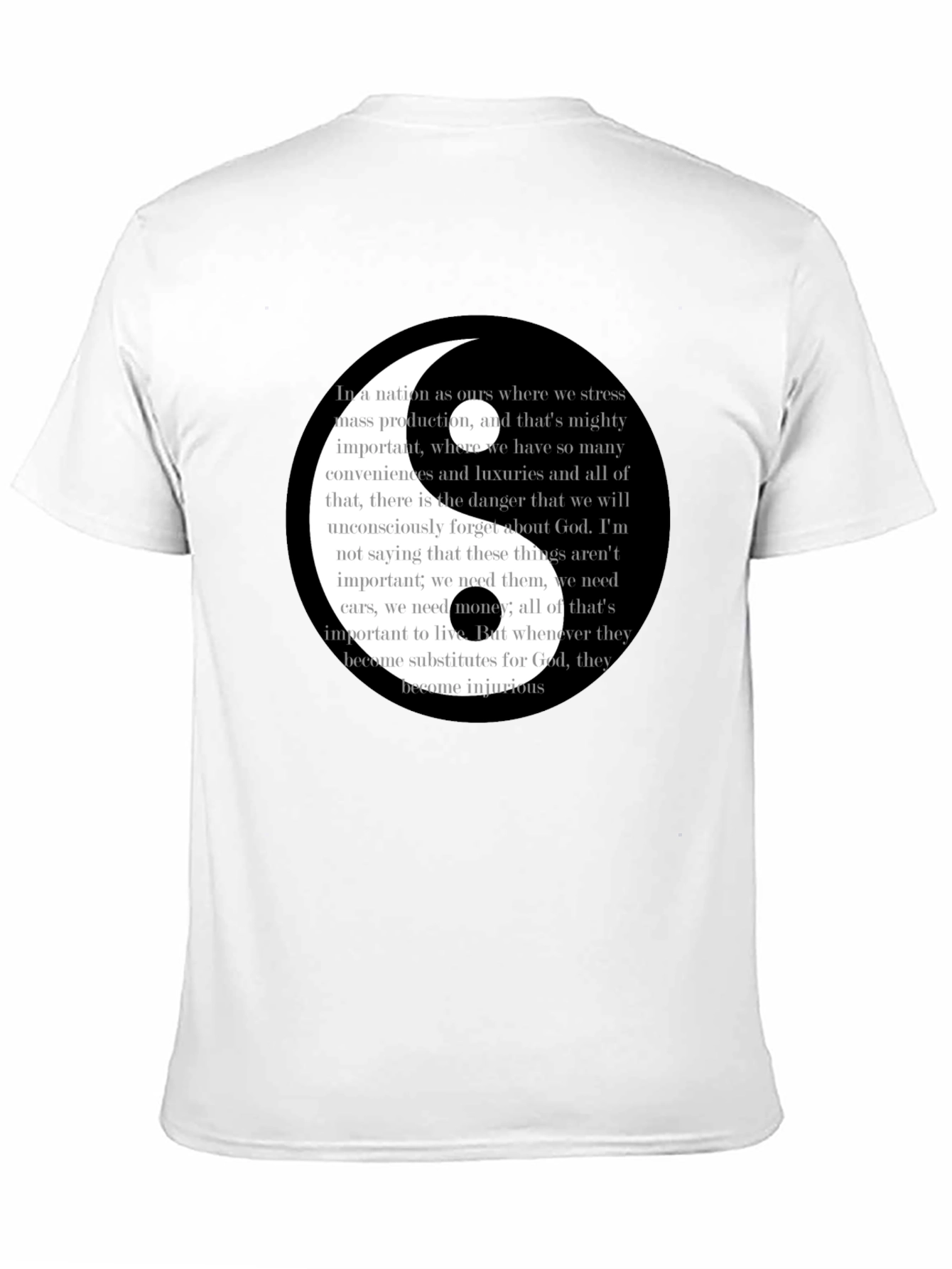 Yin Yang Spiritual Quote Graphic Tee