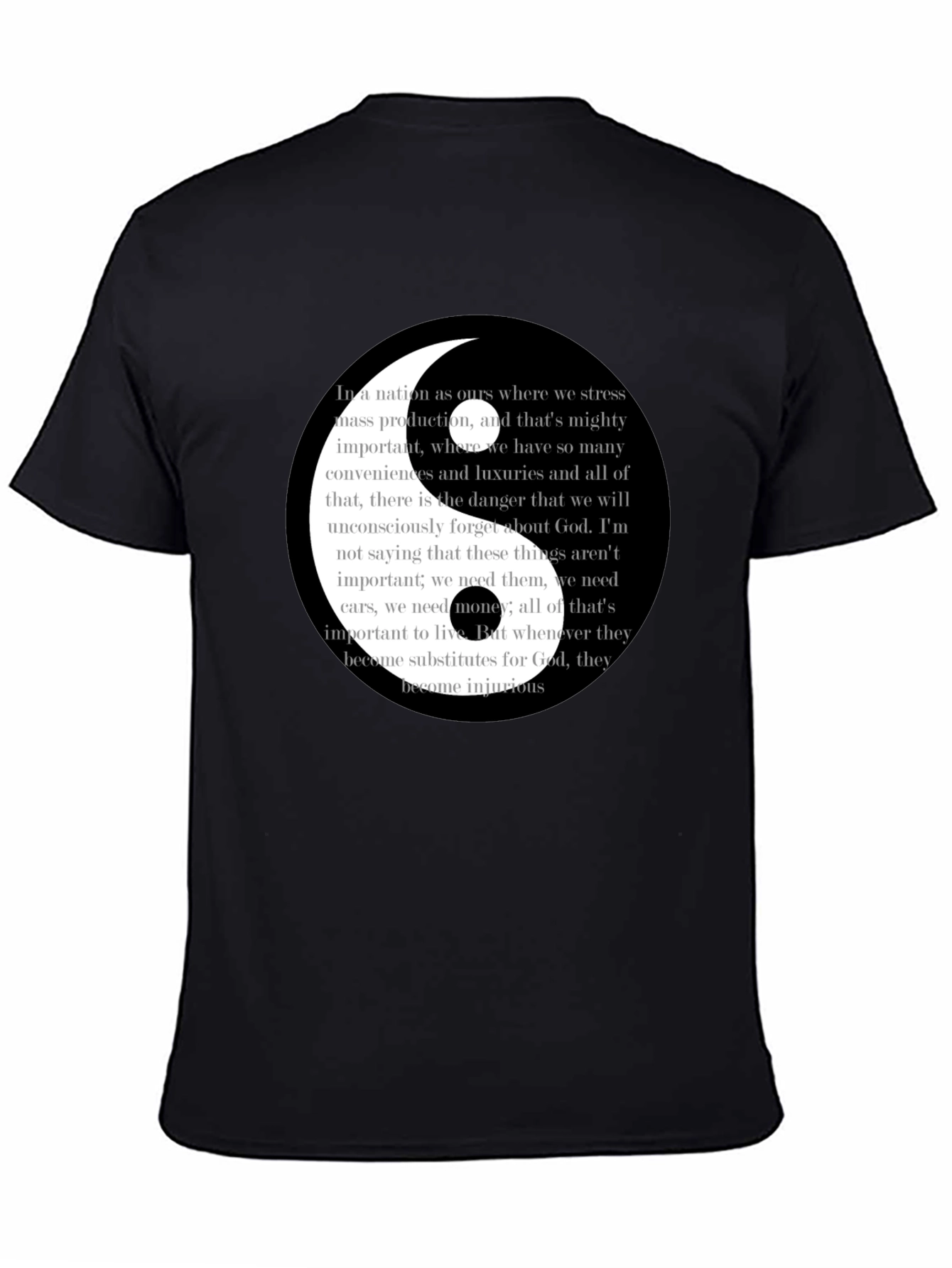 Yin Yang Spiritual Quote Graphic Tee