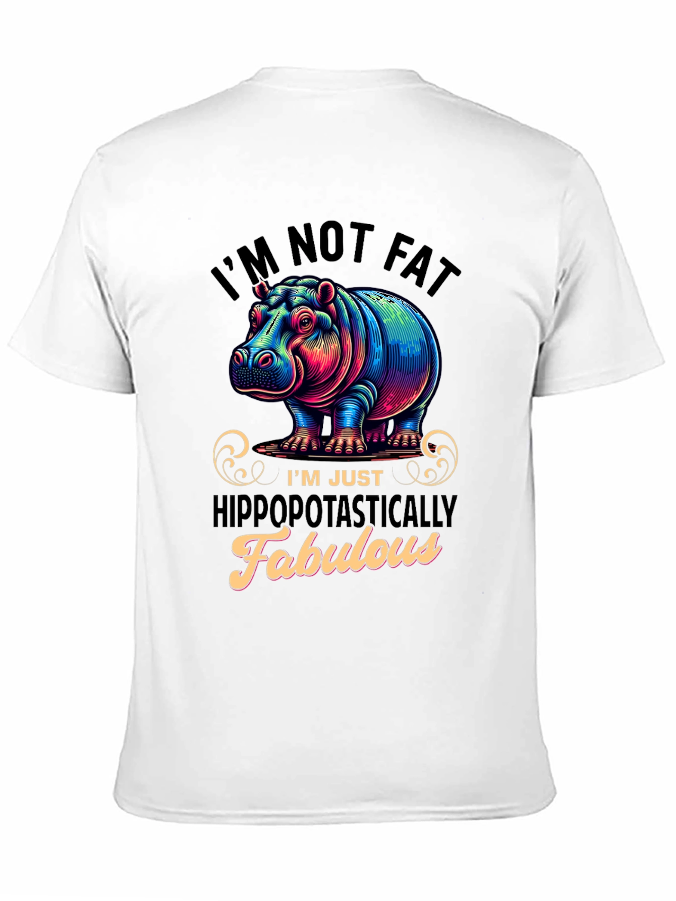 Funny Hippo Graphic T-Shirt