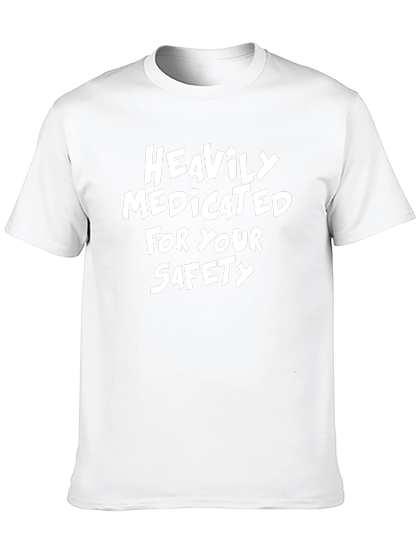 Heavily Medicated Black T-Shirt - Funny Slogan Tee
