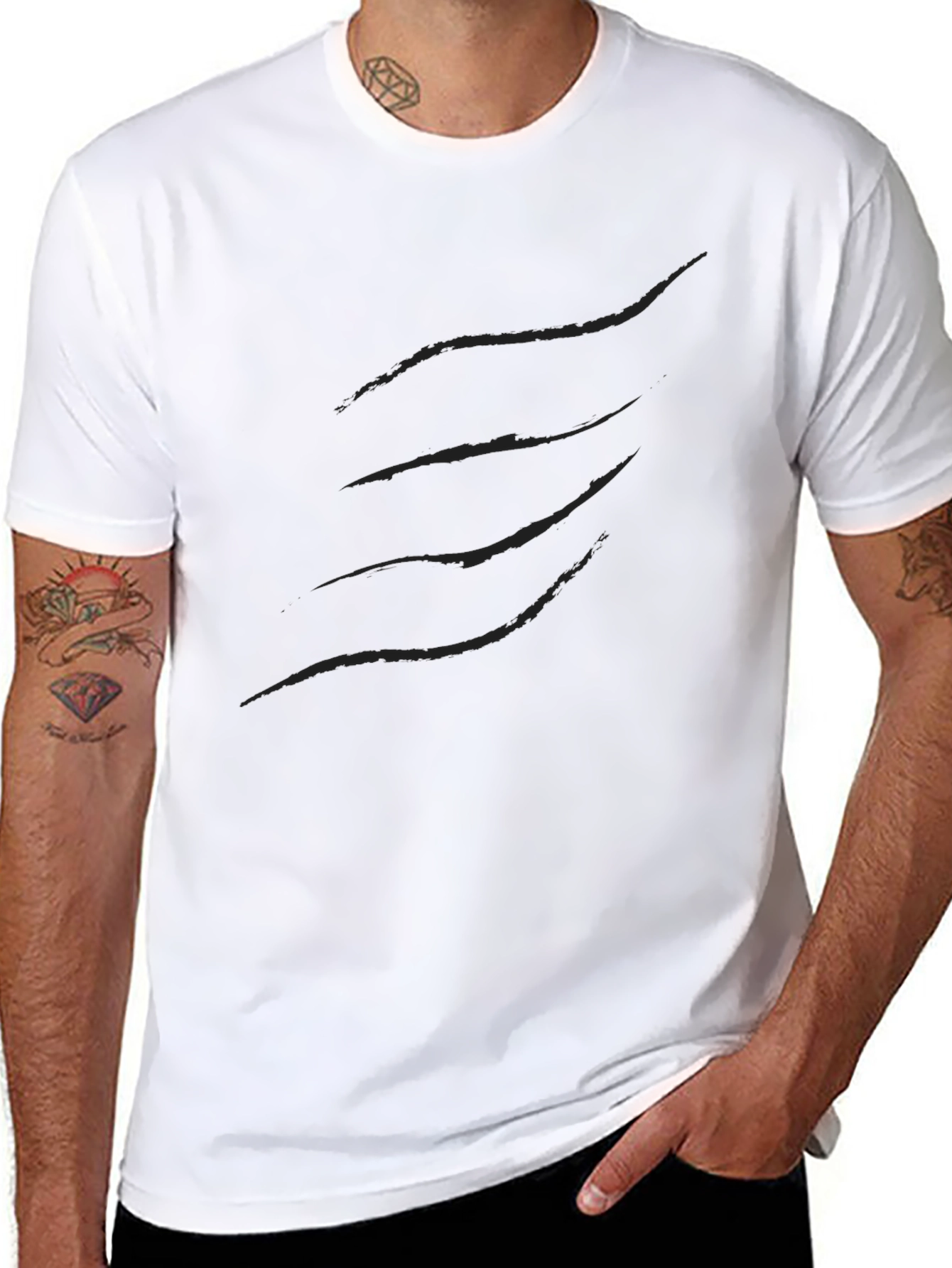 Mens Black Claw Graphic T-Shirt