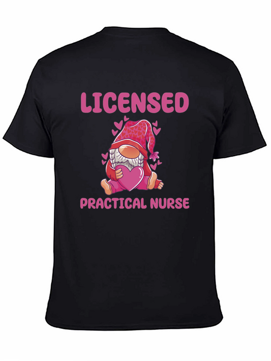 Licensed Practical Nurse Gnome Valentines Day T-Shirt