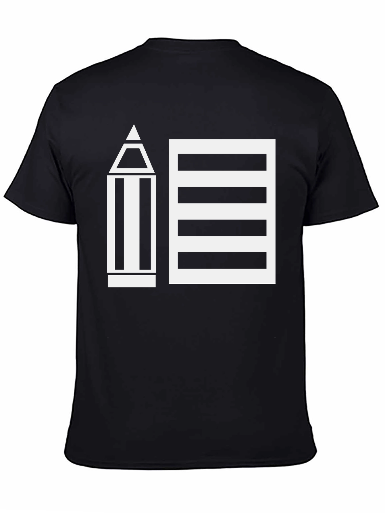 Pencil and Notepad Graphic Tee - Creative Style