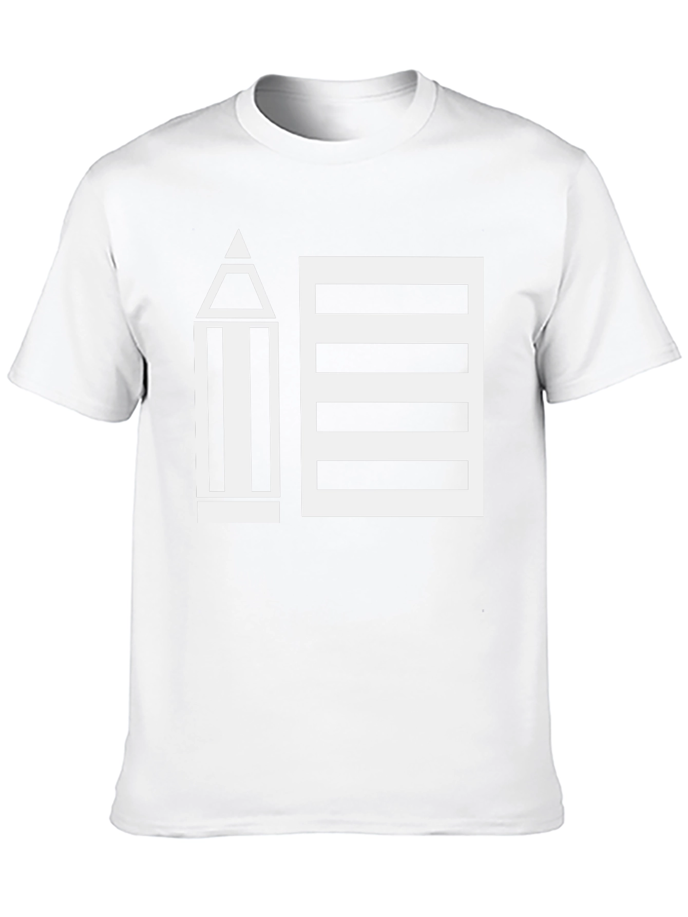Pencil and Notepad Graphic Tee - Creative Style