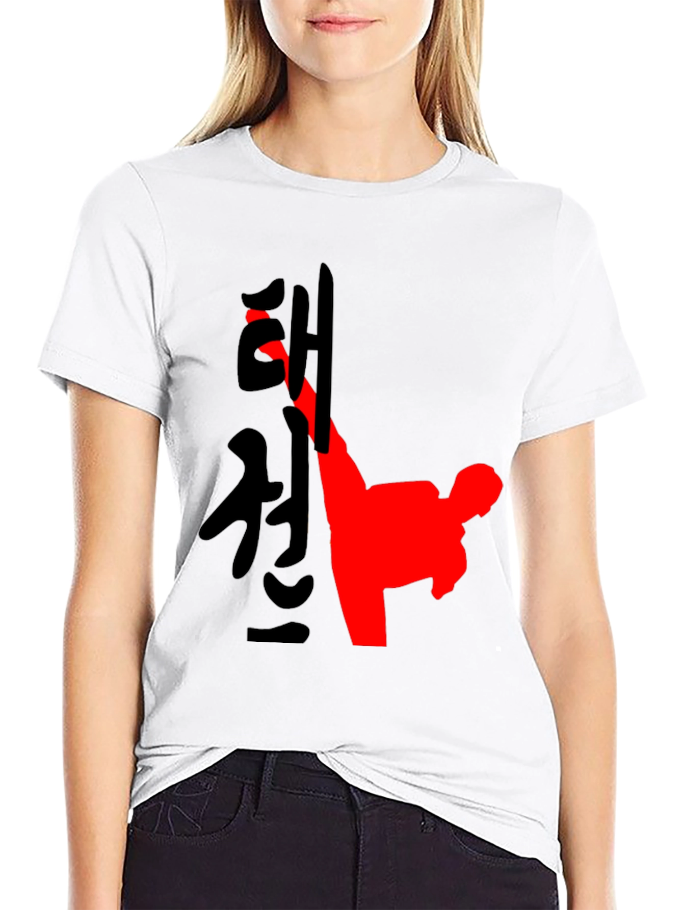 Martial Arts Kick T-Shirt - Black