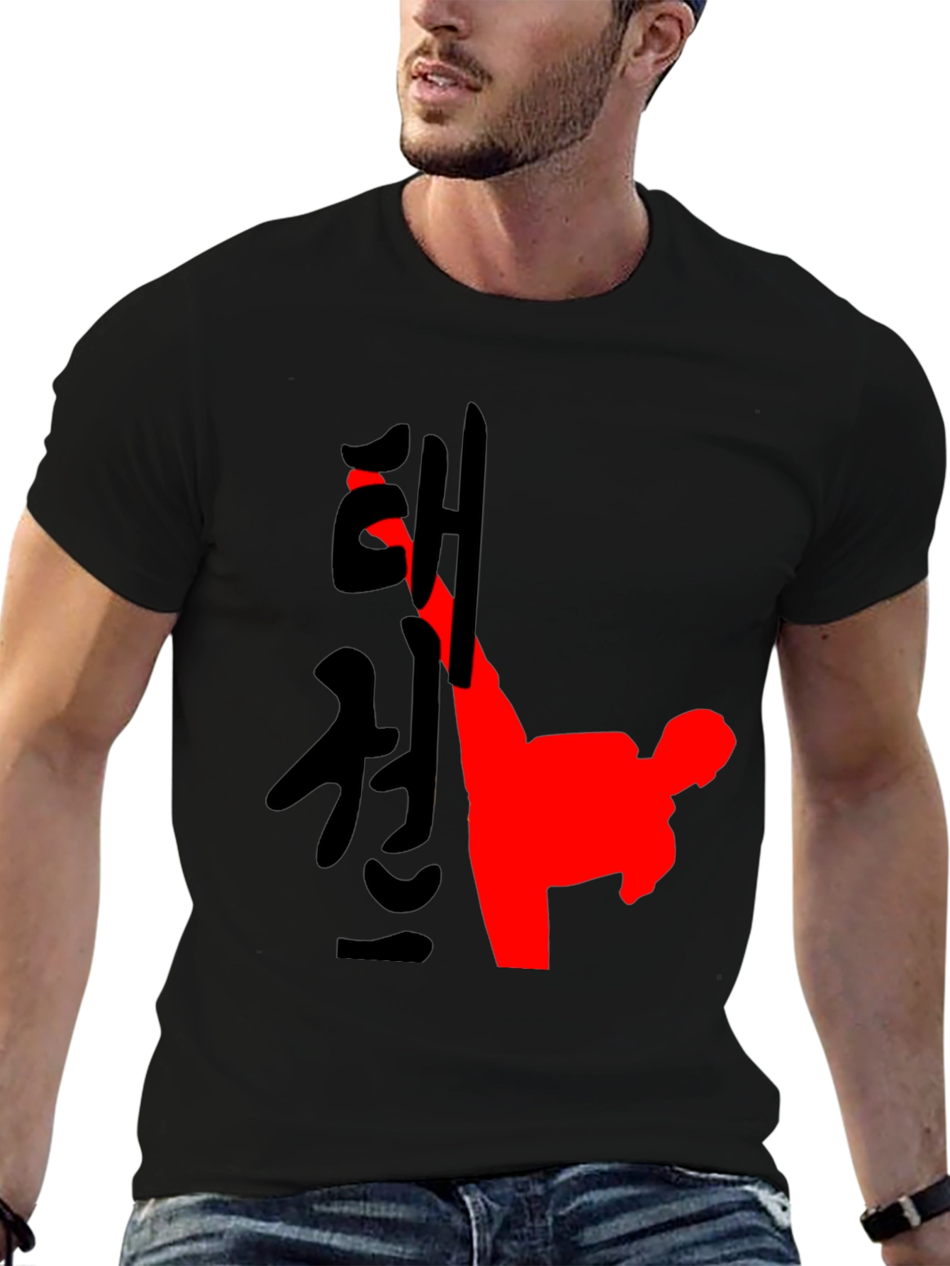 Martial Arts Kick T-Shirt - Black