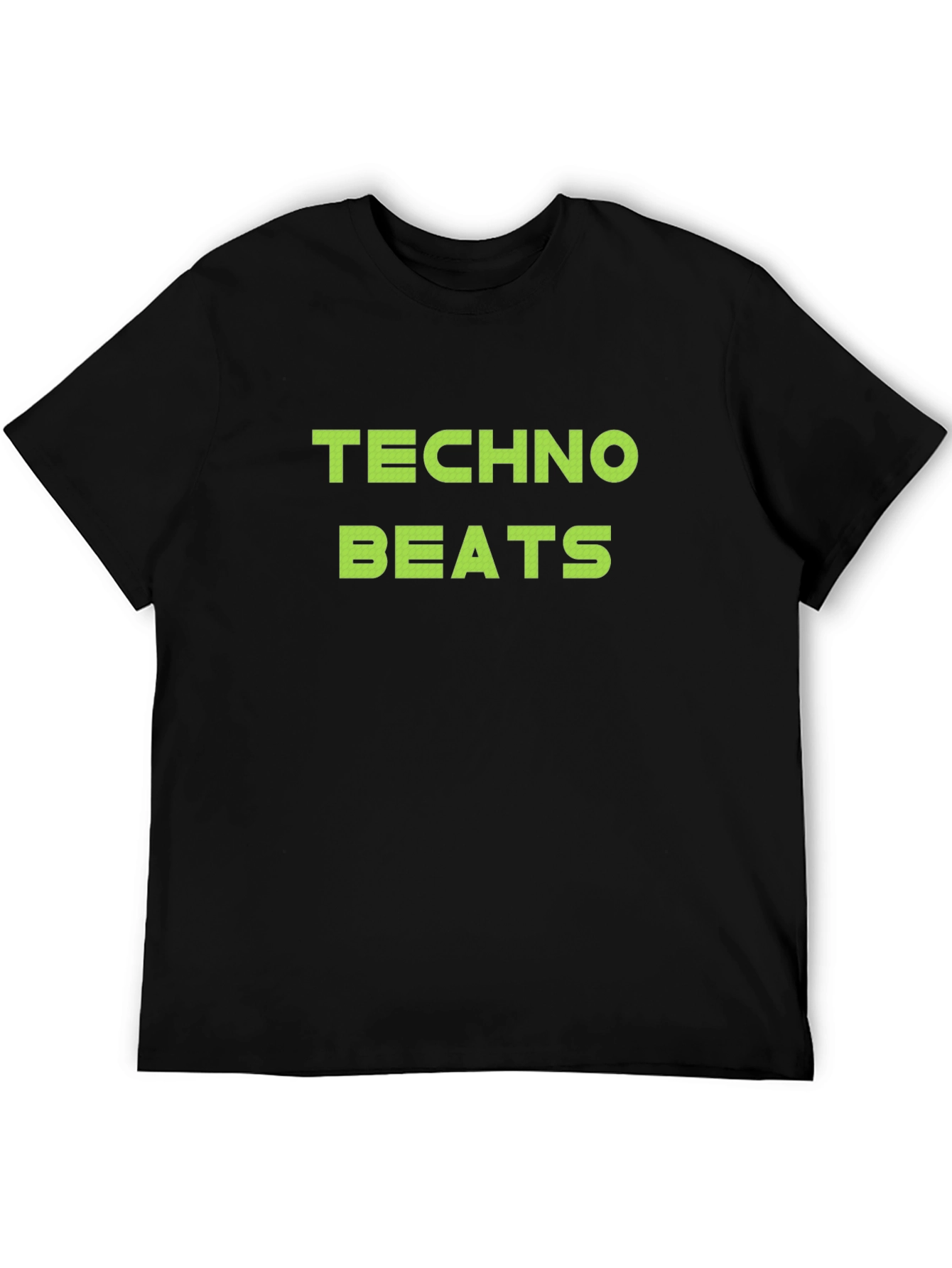 Techno Beats Graphic Tee - Black Cotton T-Shirt