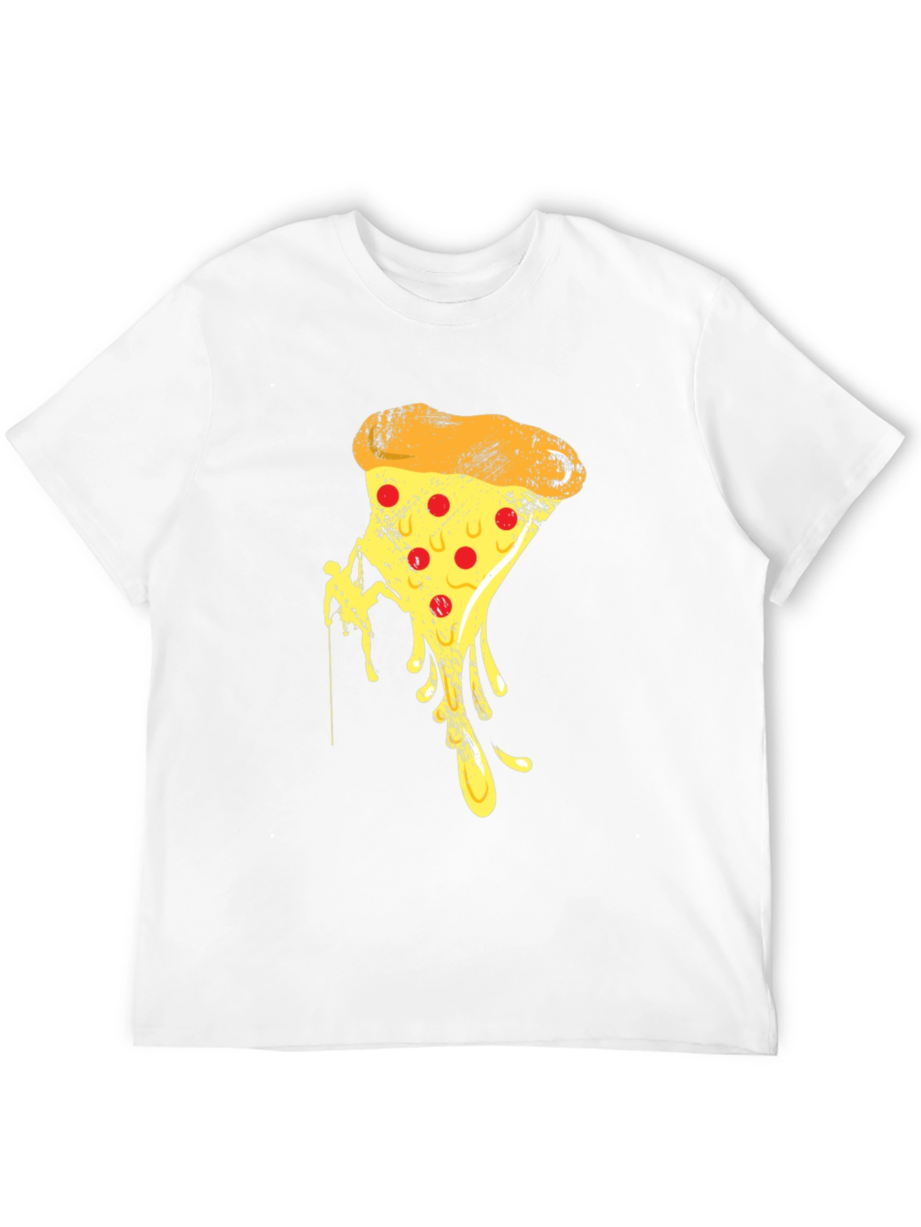 Pizza Climbing Graphic Tee - Funny Novelty T-Shirt