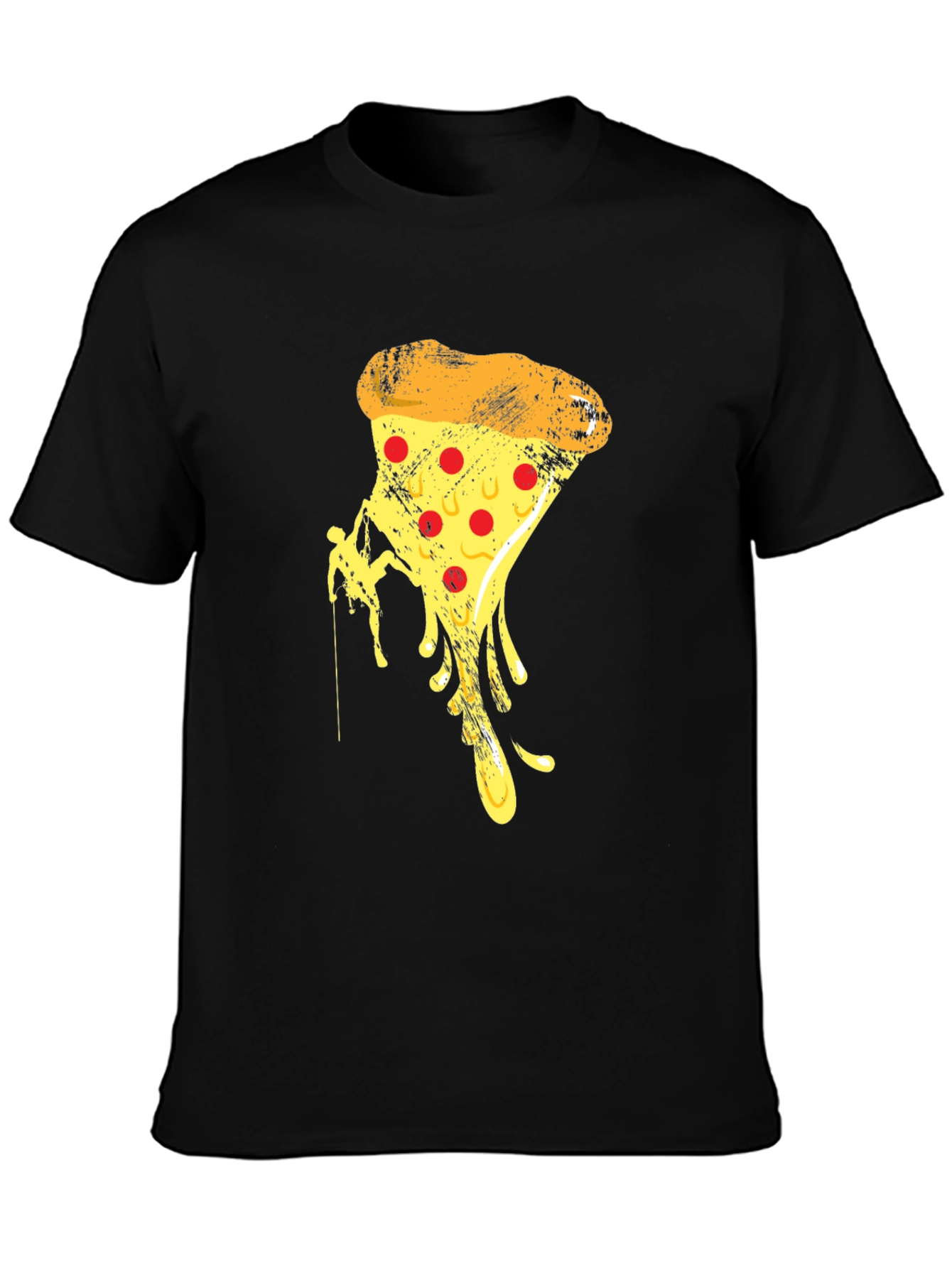 Pizza Climbing Graphic Tee - Funny Novelty T-Shirt