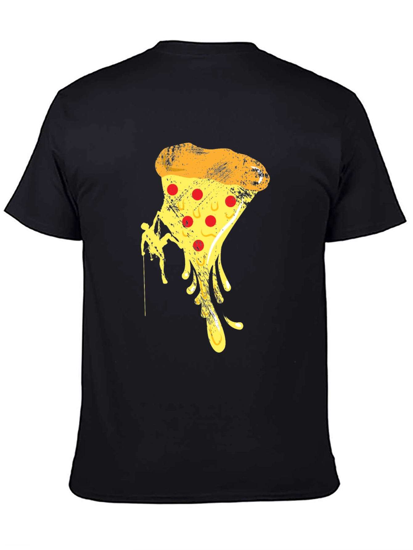 Pizza Climbing Graphic Tee - Funny Novelty T-Shirt