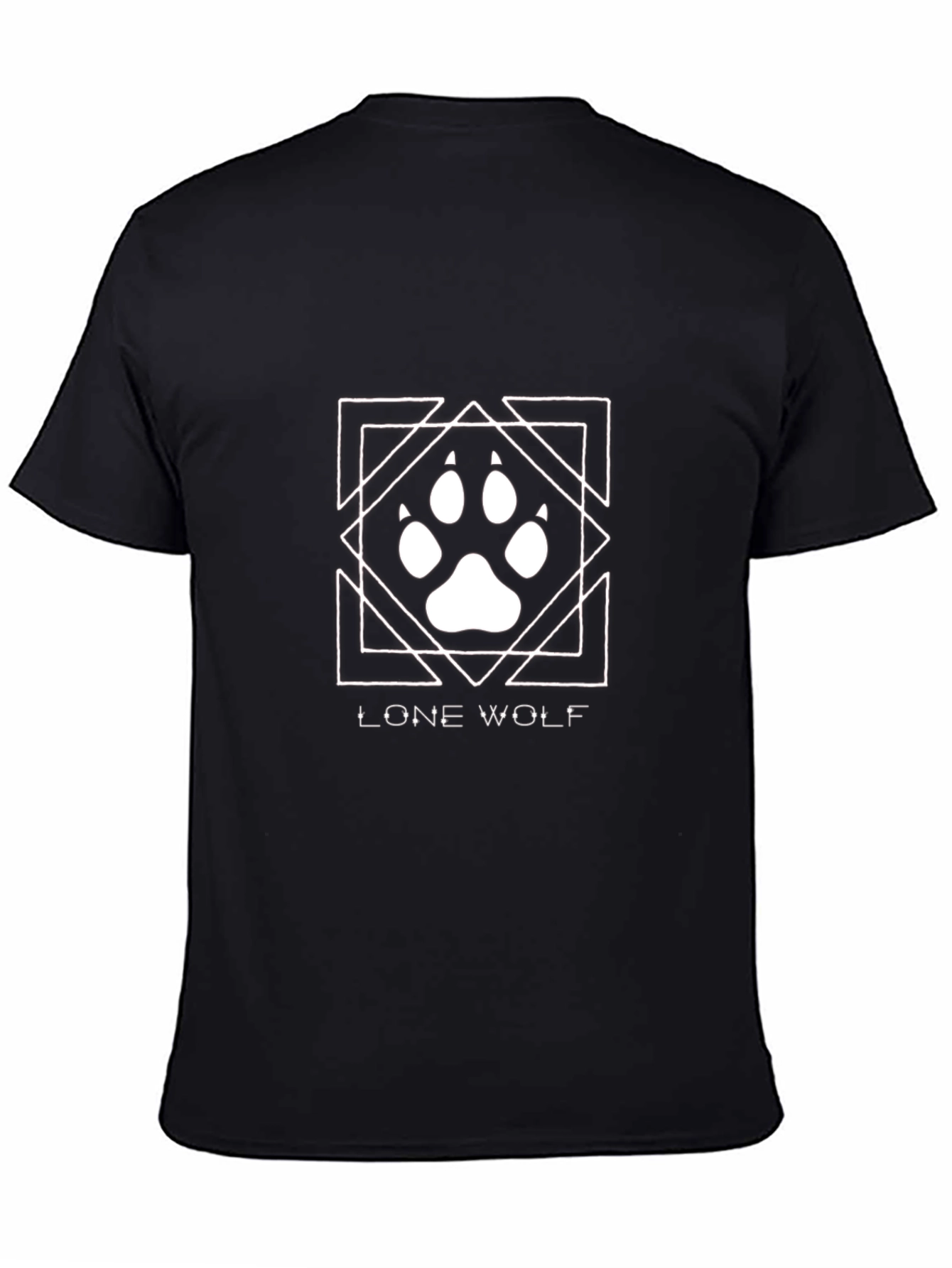 Lone Wolf Graphic Tee - Black Cotton T-Shirt