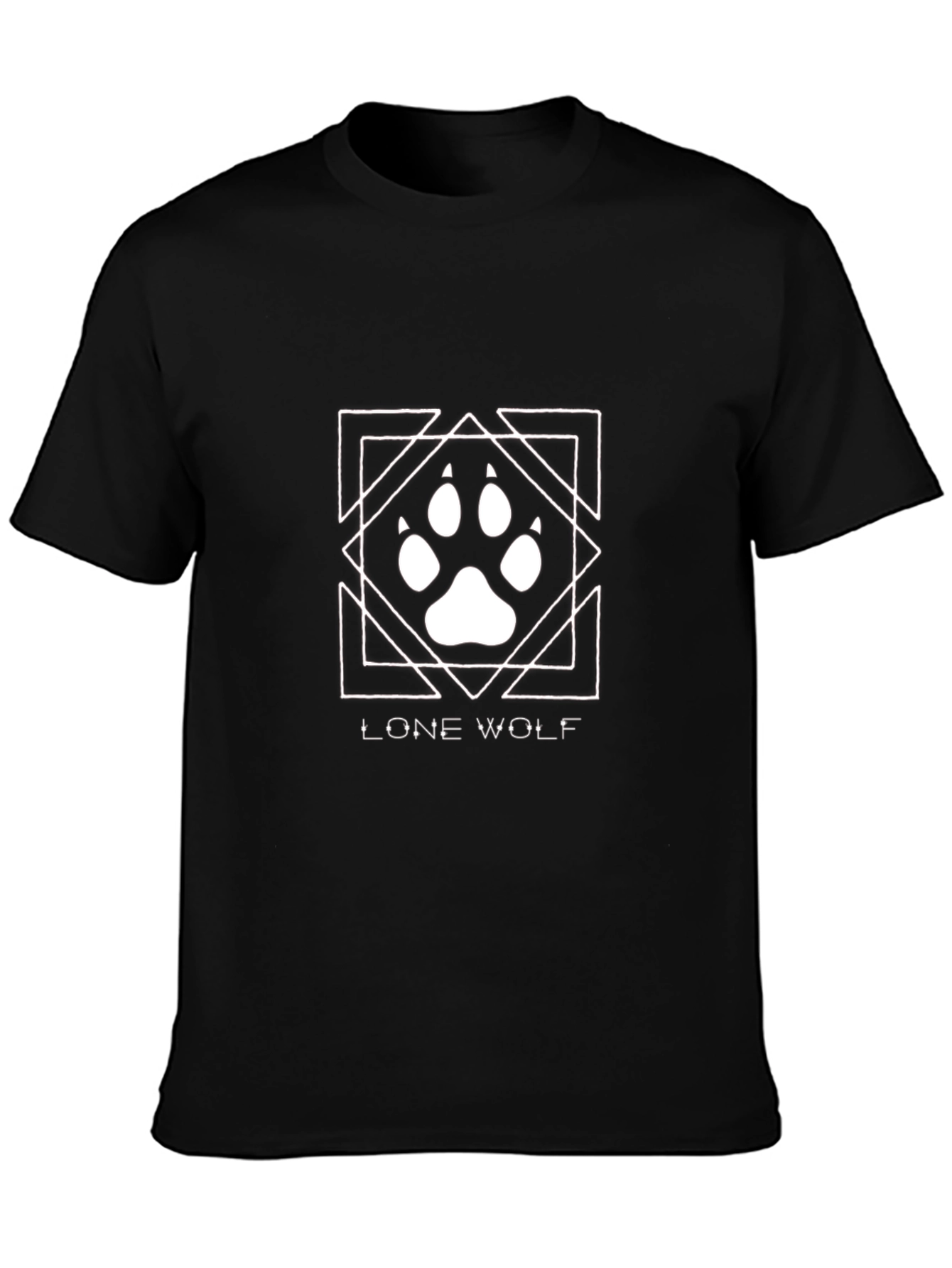 Lone Wolf Graphic Tee - Black Cotton T-Shirt