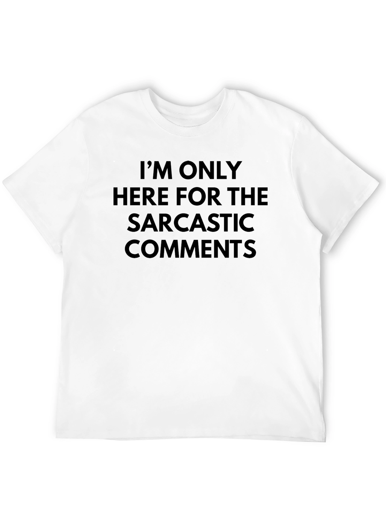 Sarcastic Comments Graphic Tee - Black Cotton T-Shirt