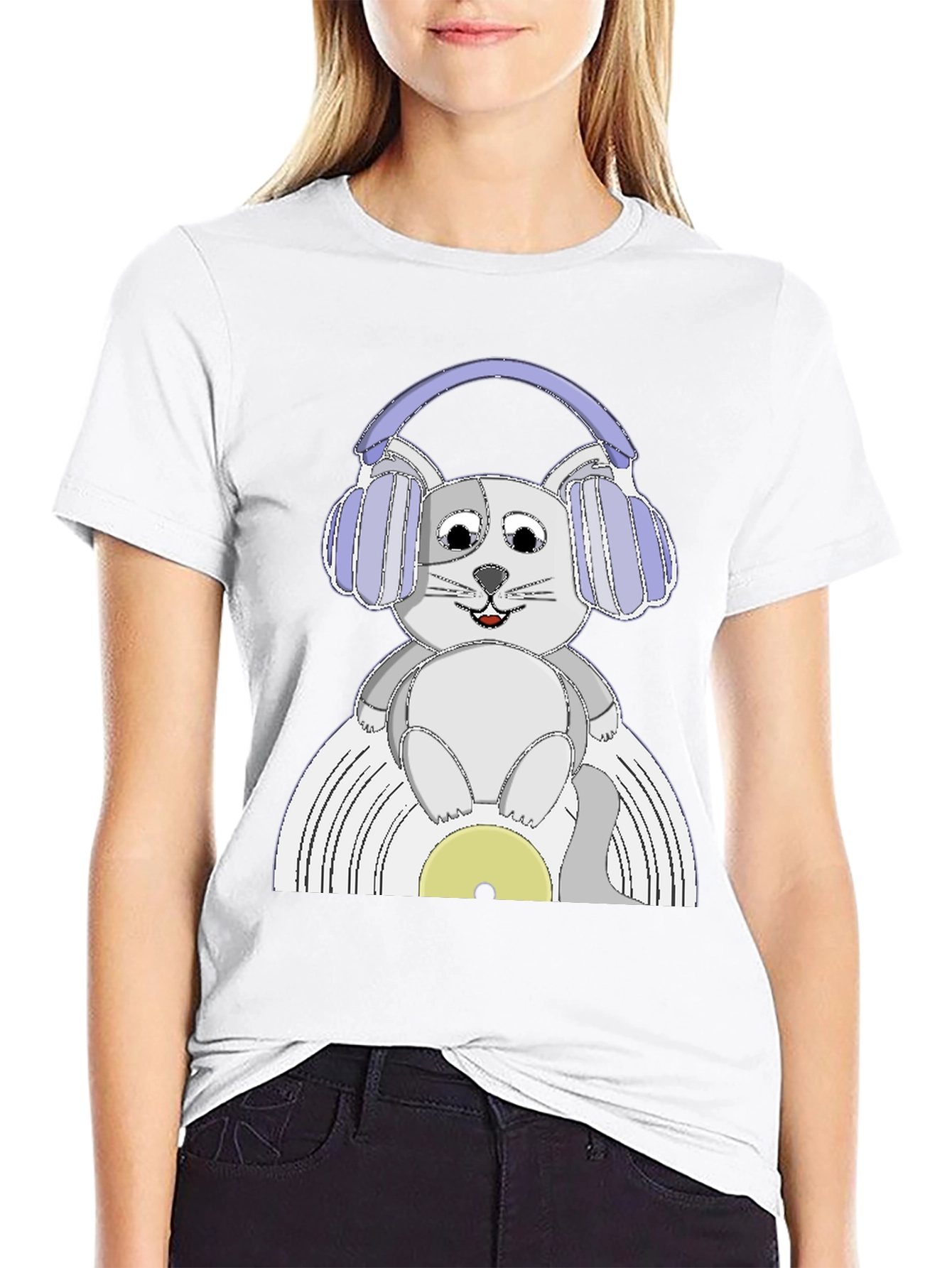 Cat DJ Graphic Tee