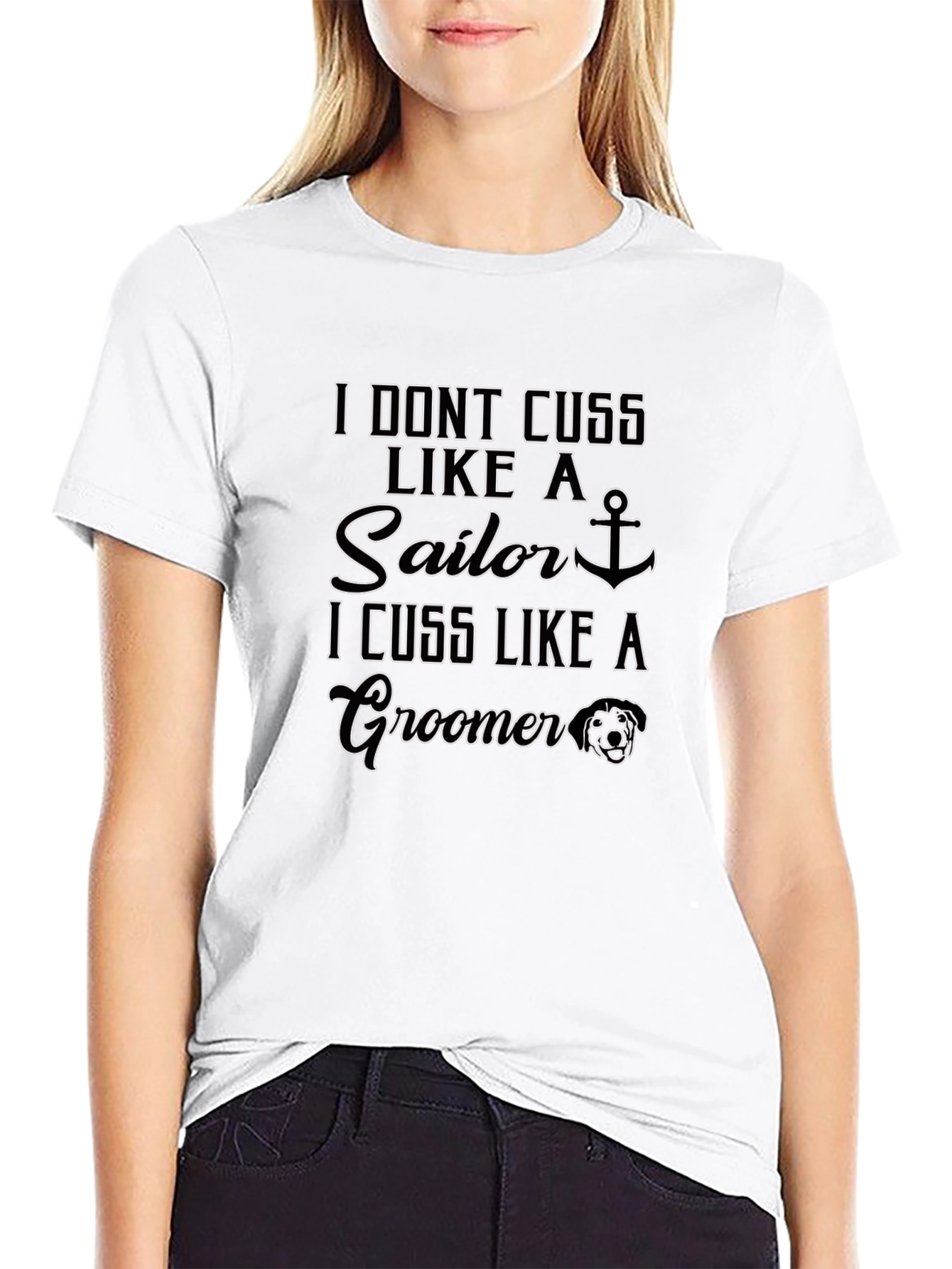 I Cuss Like A Groomer Funny Graphic T-Shirt