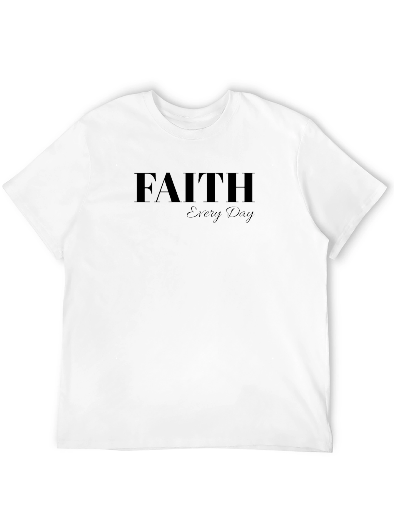 Faith Every Day Black Graphic Tee