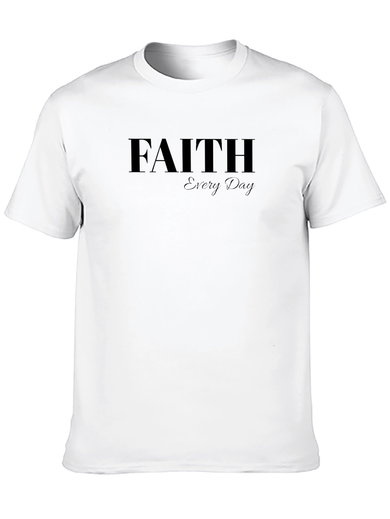 Faith Every Day Black Graphic Tee