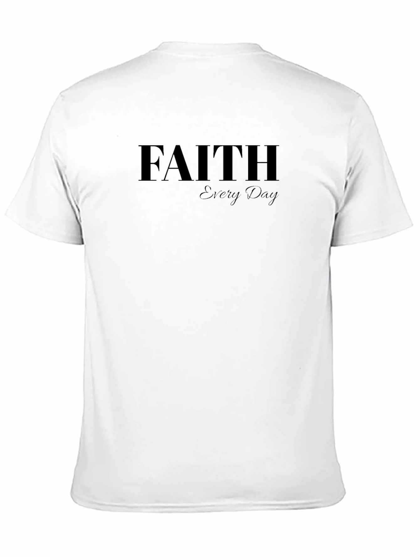 Faith Every Day Black Graphic Tee