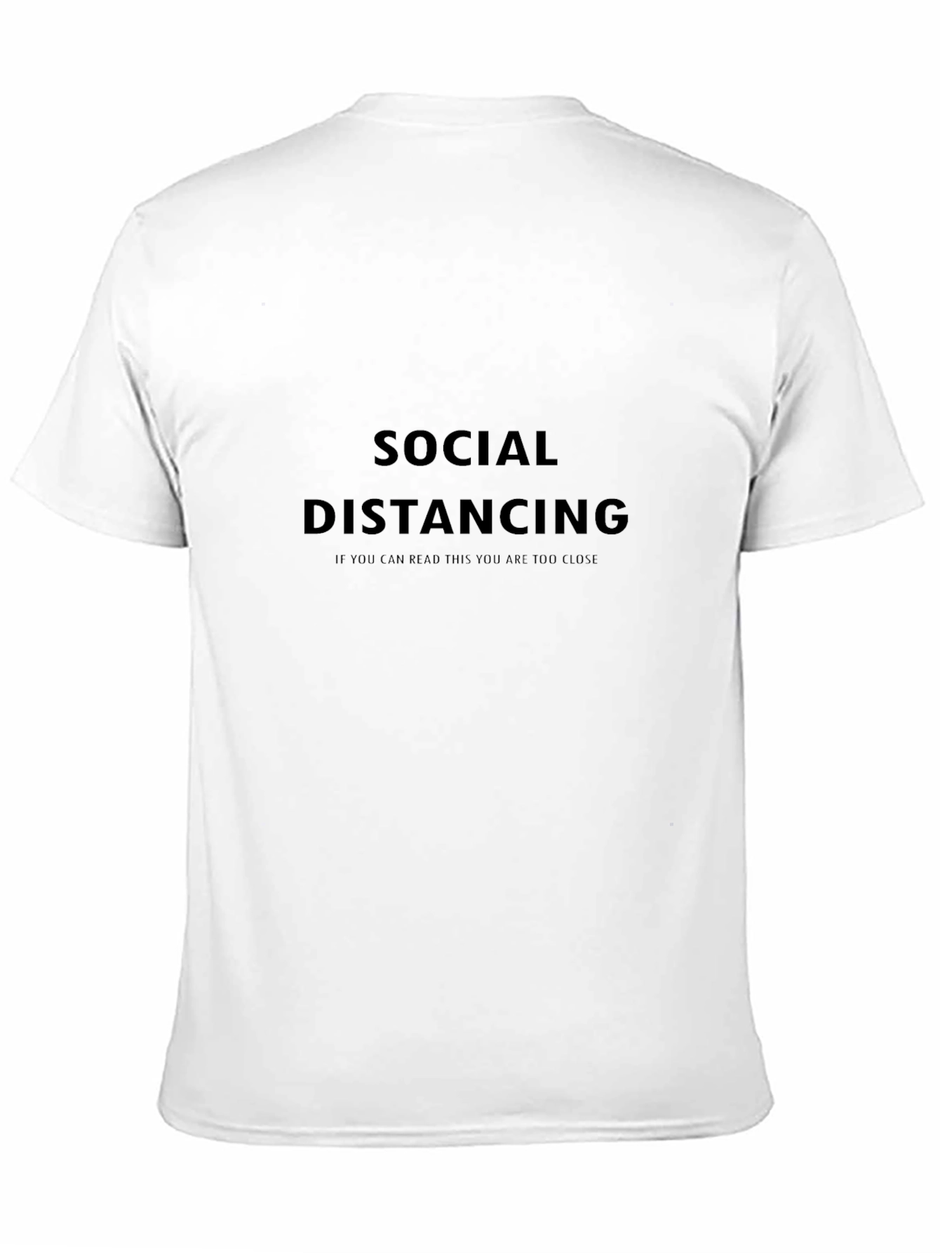 Social Distancing Slogan Black Tee