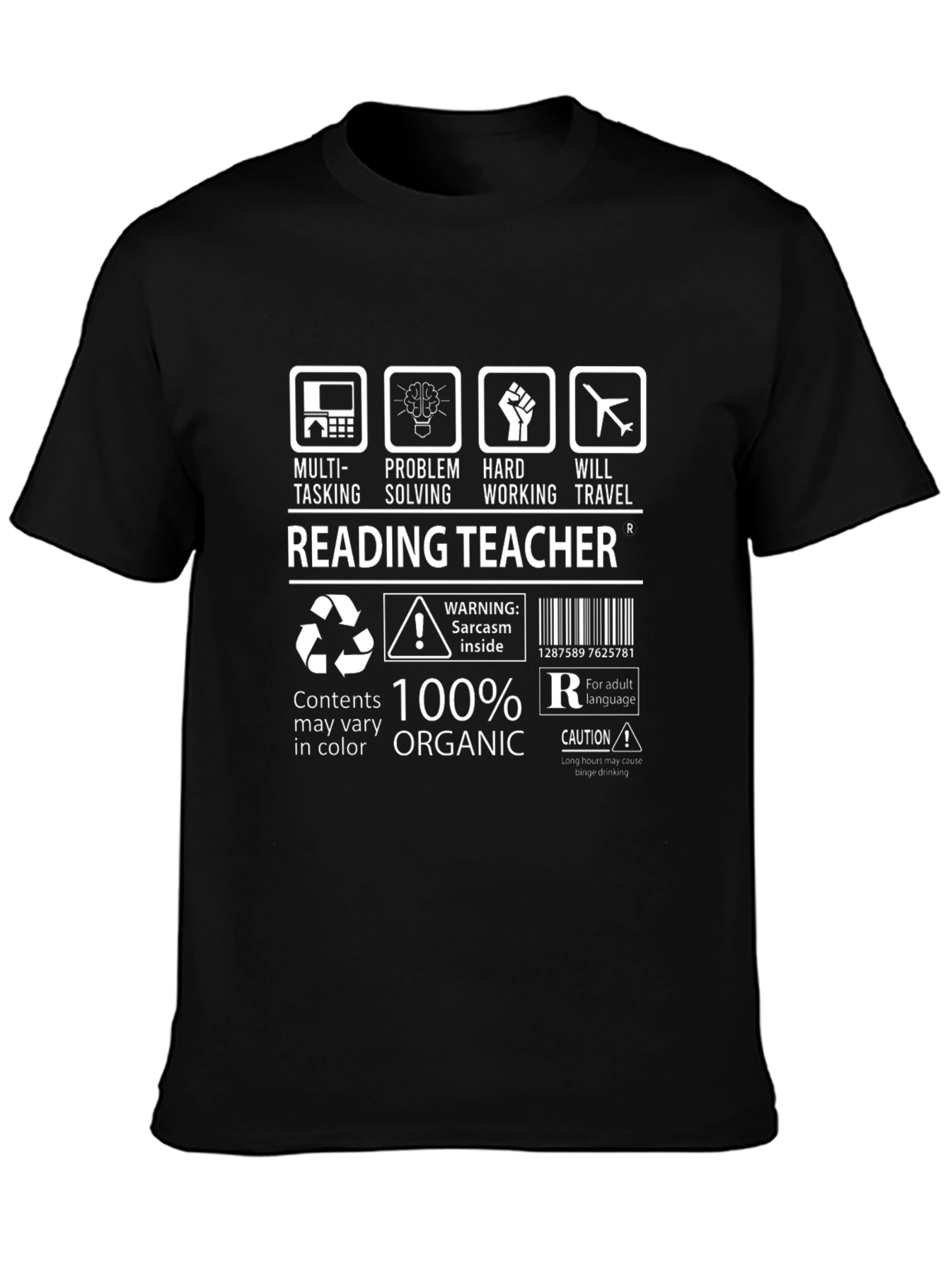 Reading Teacher: Multi-Tasking Organic T-Shirt