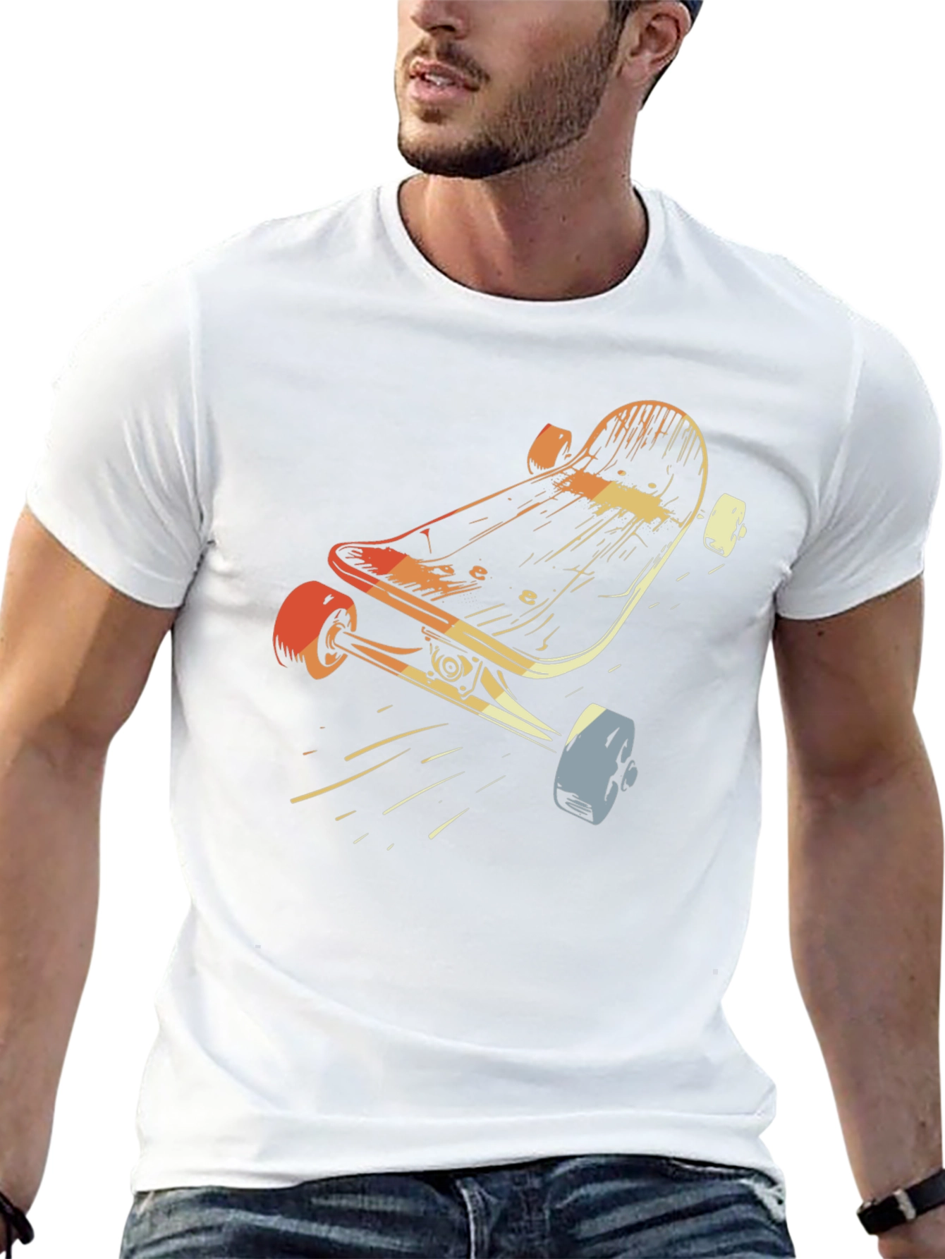 Retro Skateboard Graphic T-Shirt - Cool Skateboarding Design