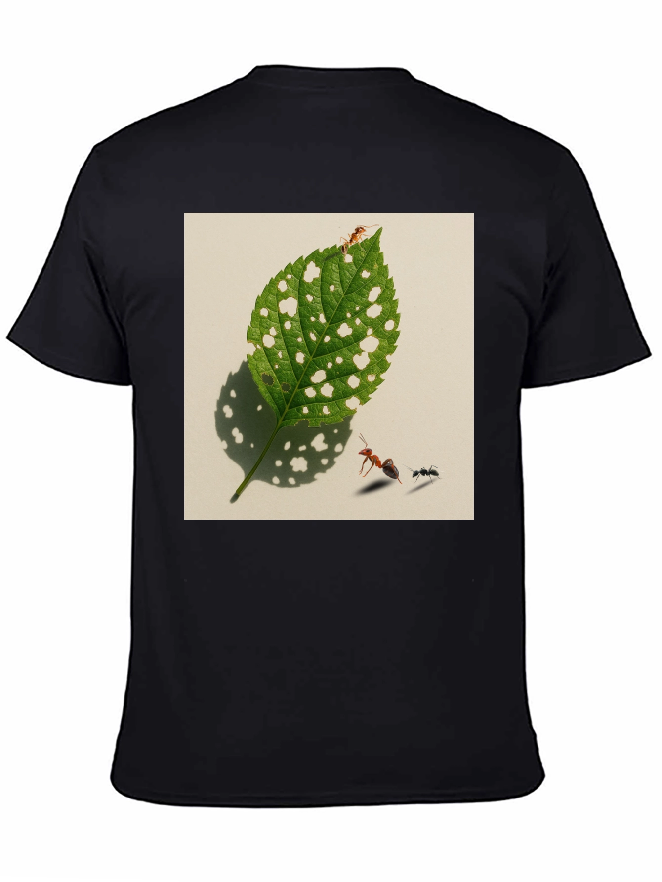 Ants & Leaf Graphic Tee - Unique Nature Shirt