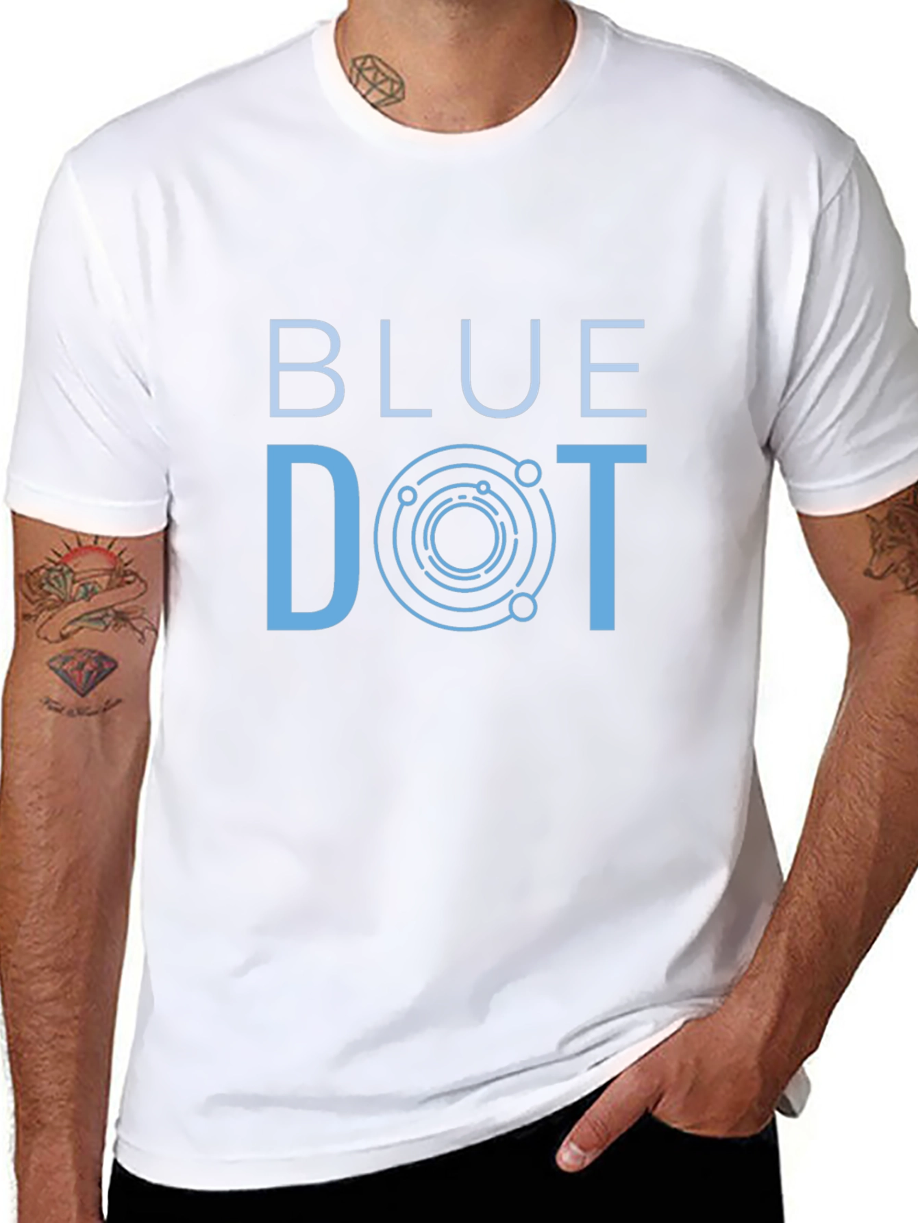 Blue Dot Graphic Tee - Stylish Comfort Fit